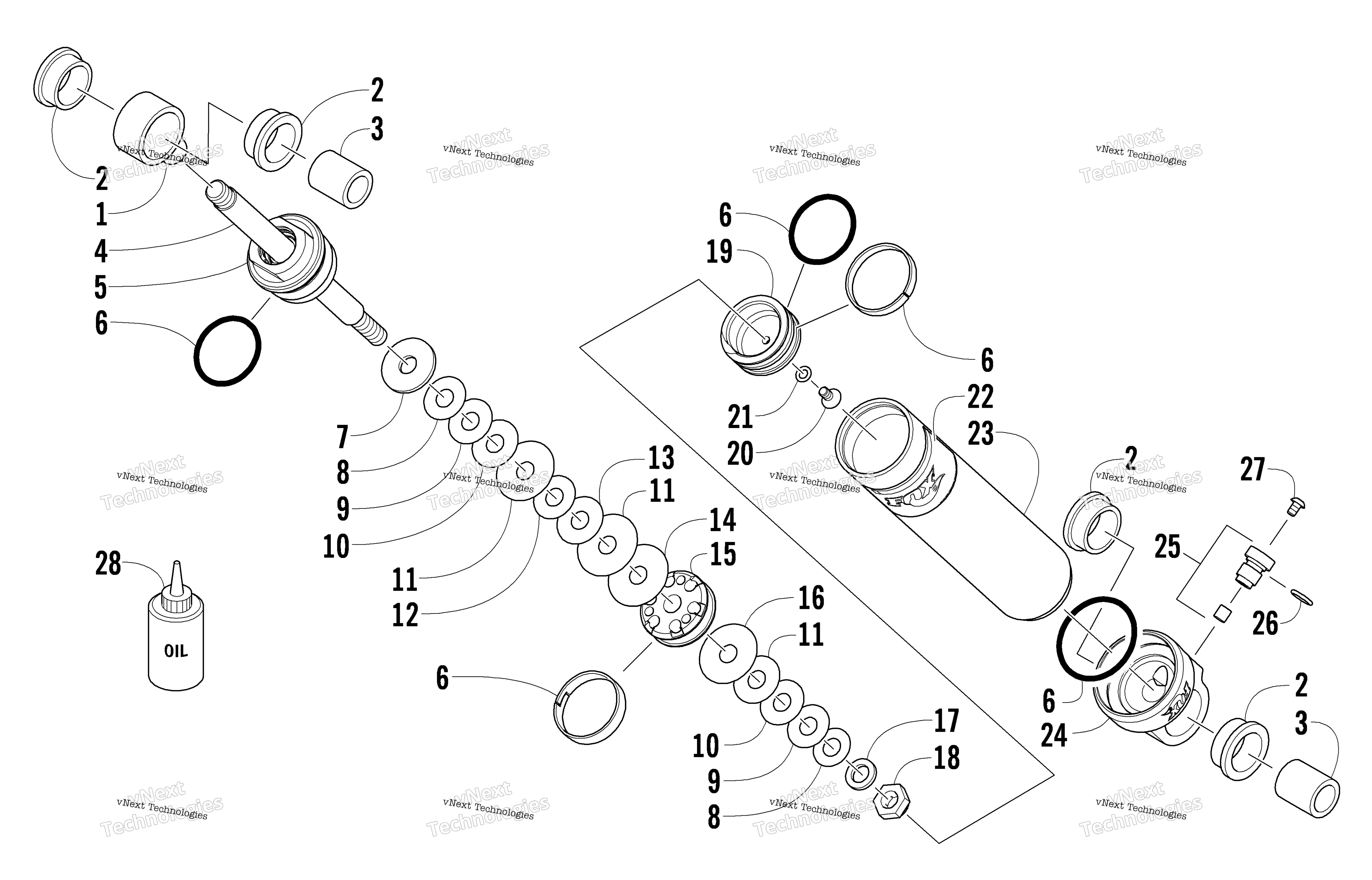 Задняя часть Suspension Rear Arm Shock Absorber