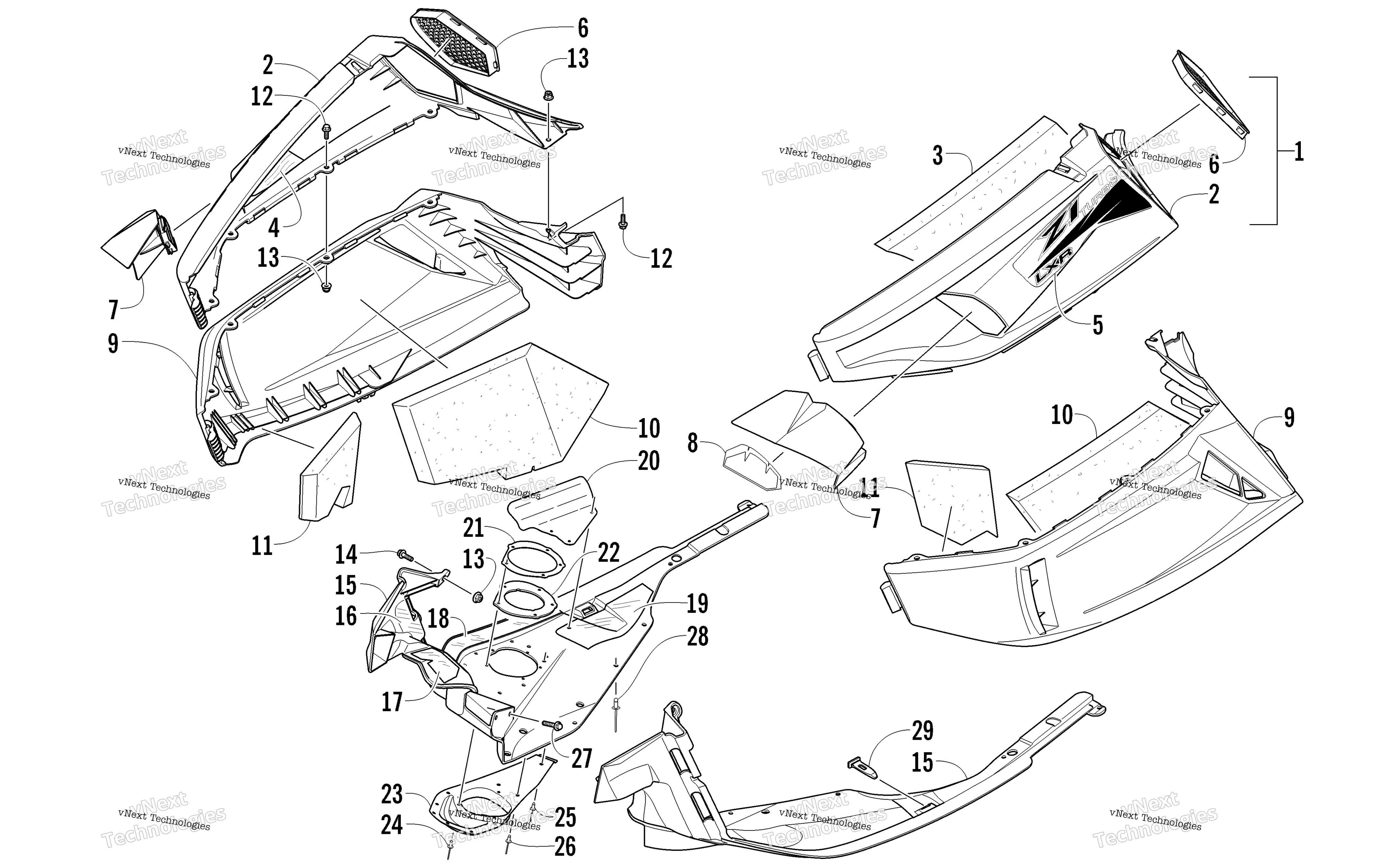 Skid Plate и Side панель узел
