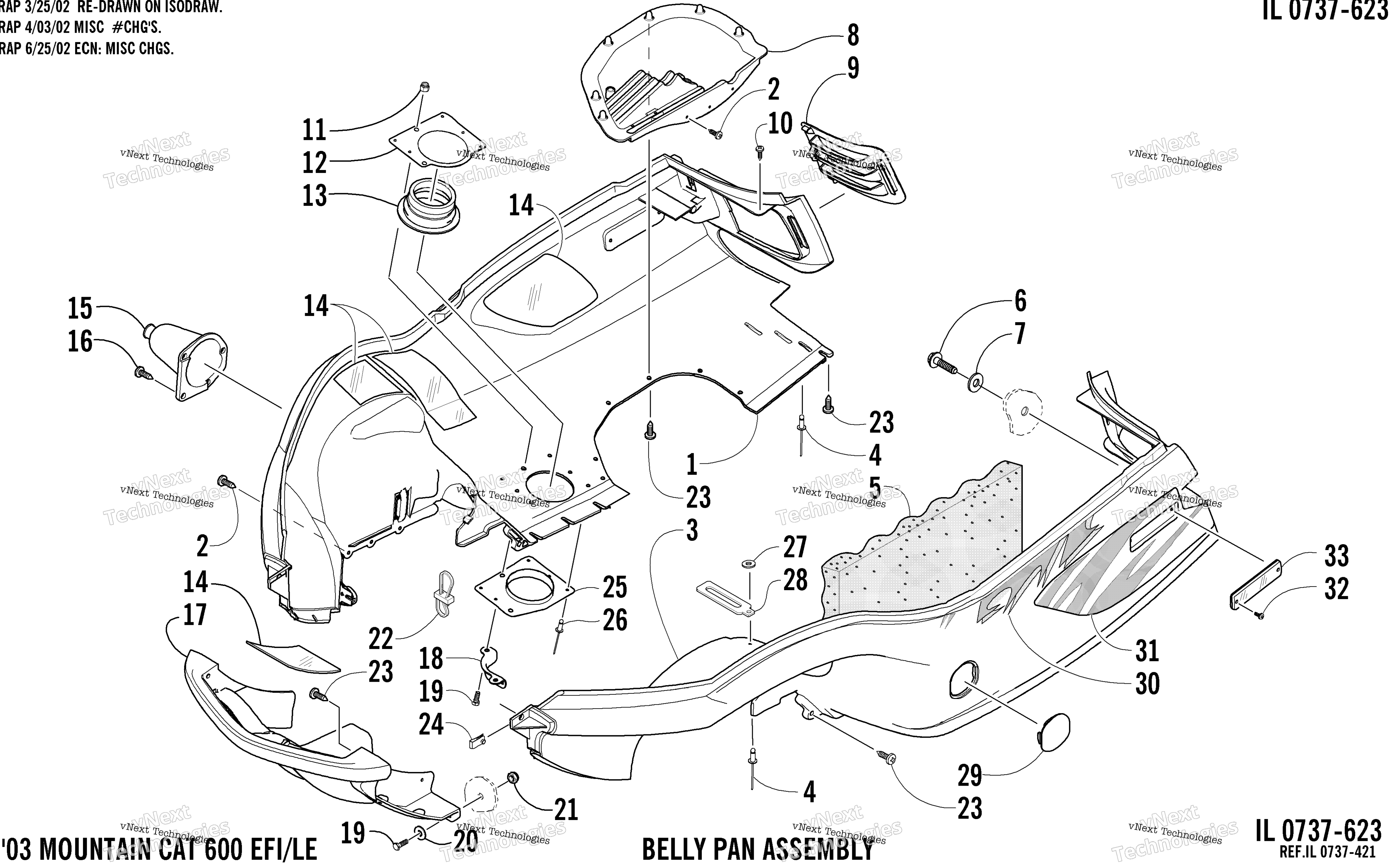 Belly поддон и передний Bumper узел