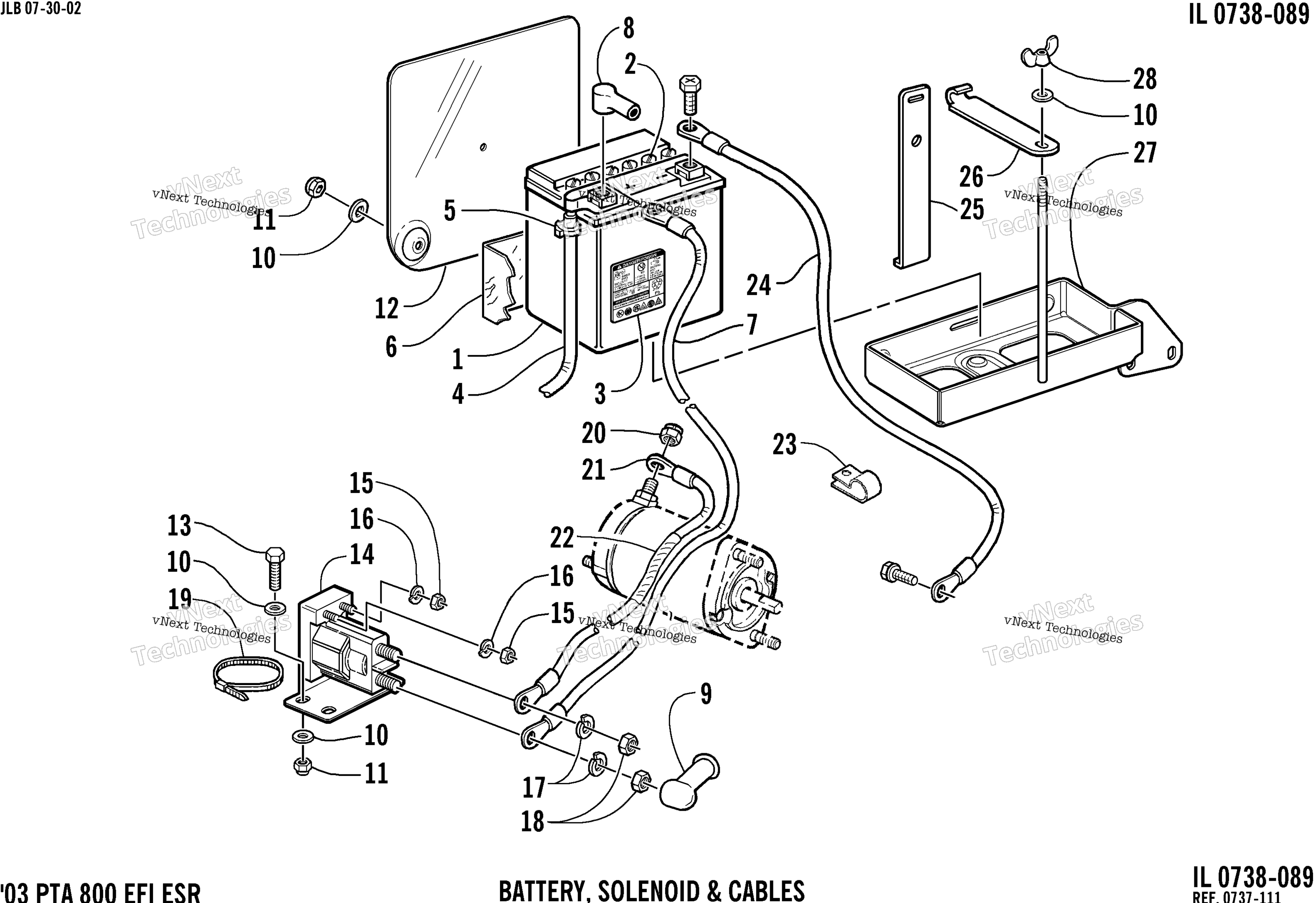 Battery, Solenoid, и Cables