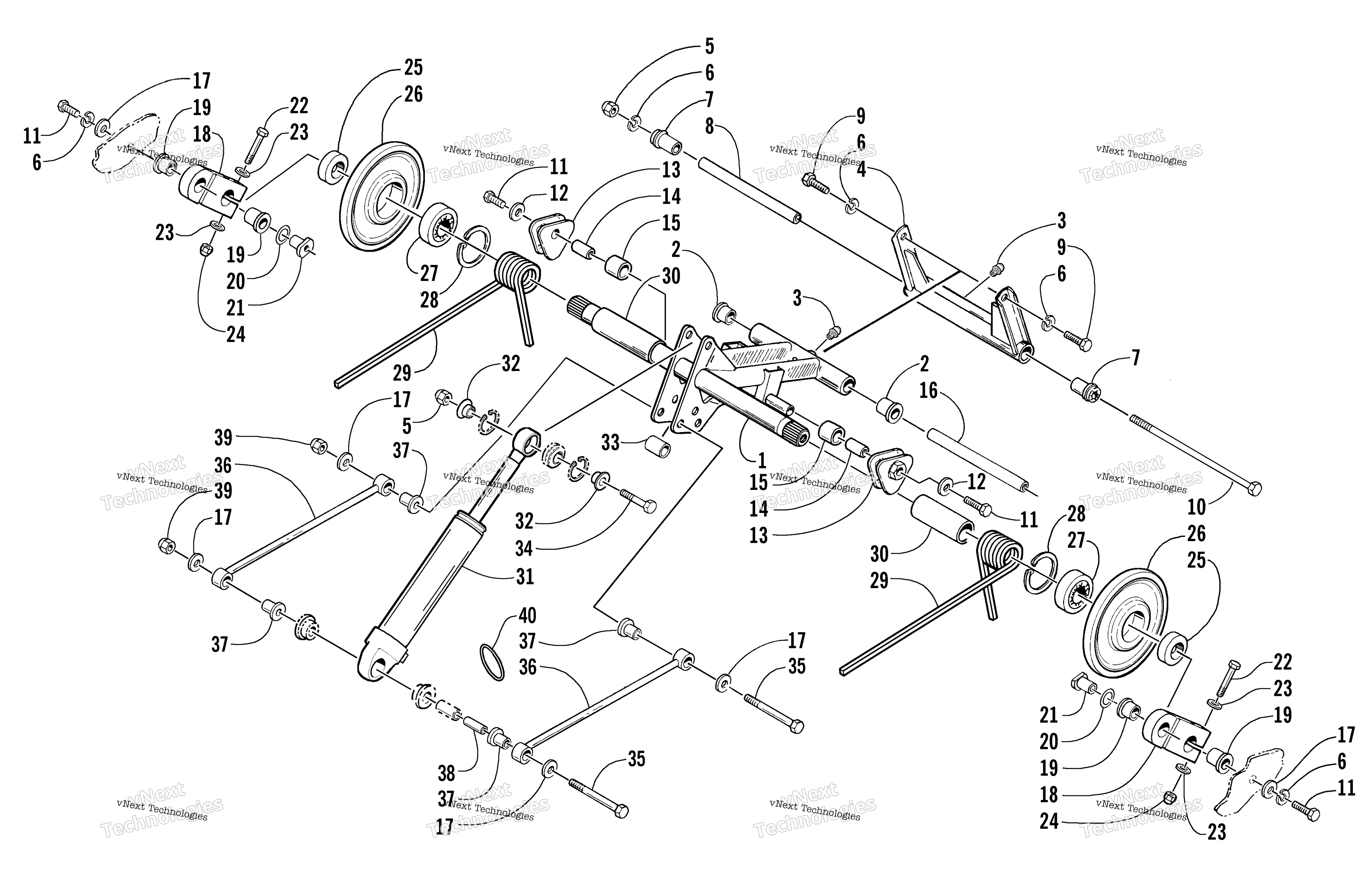 Задняя часть Suspension Rear Arm Assembly