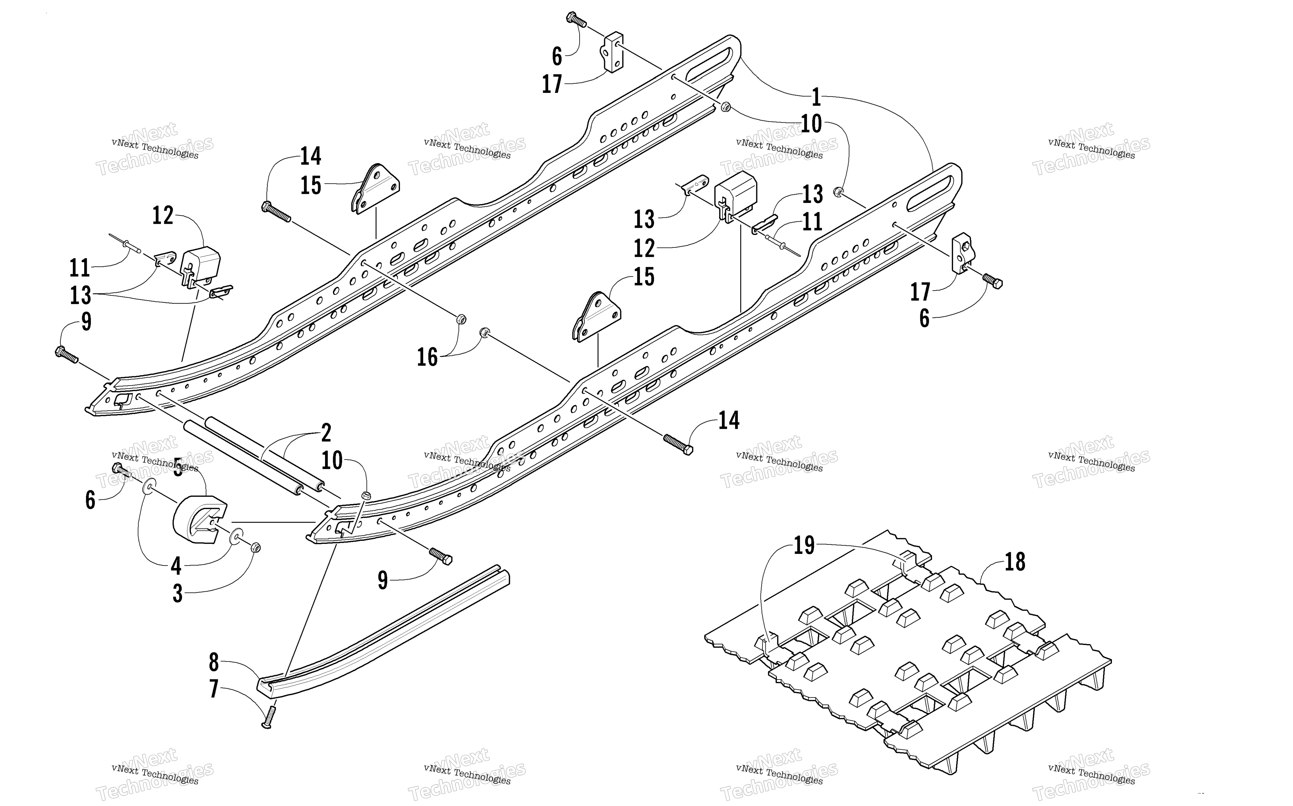 Slide Rail и Track узел