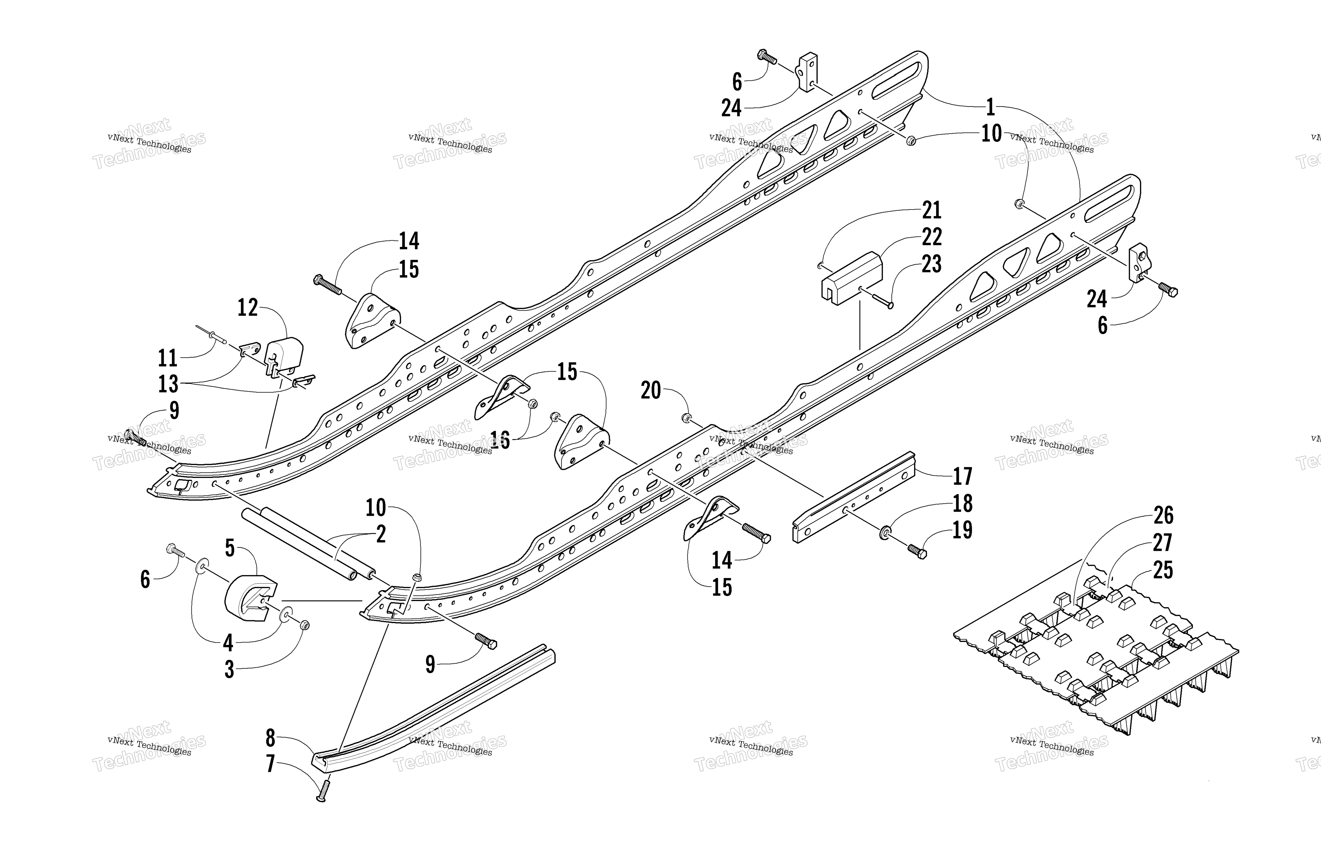 Slide Rail и Track узел