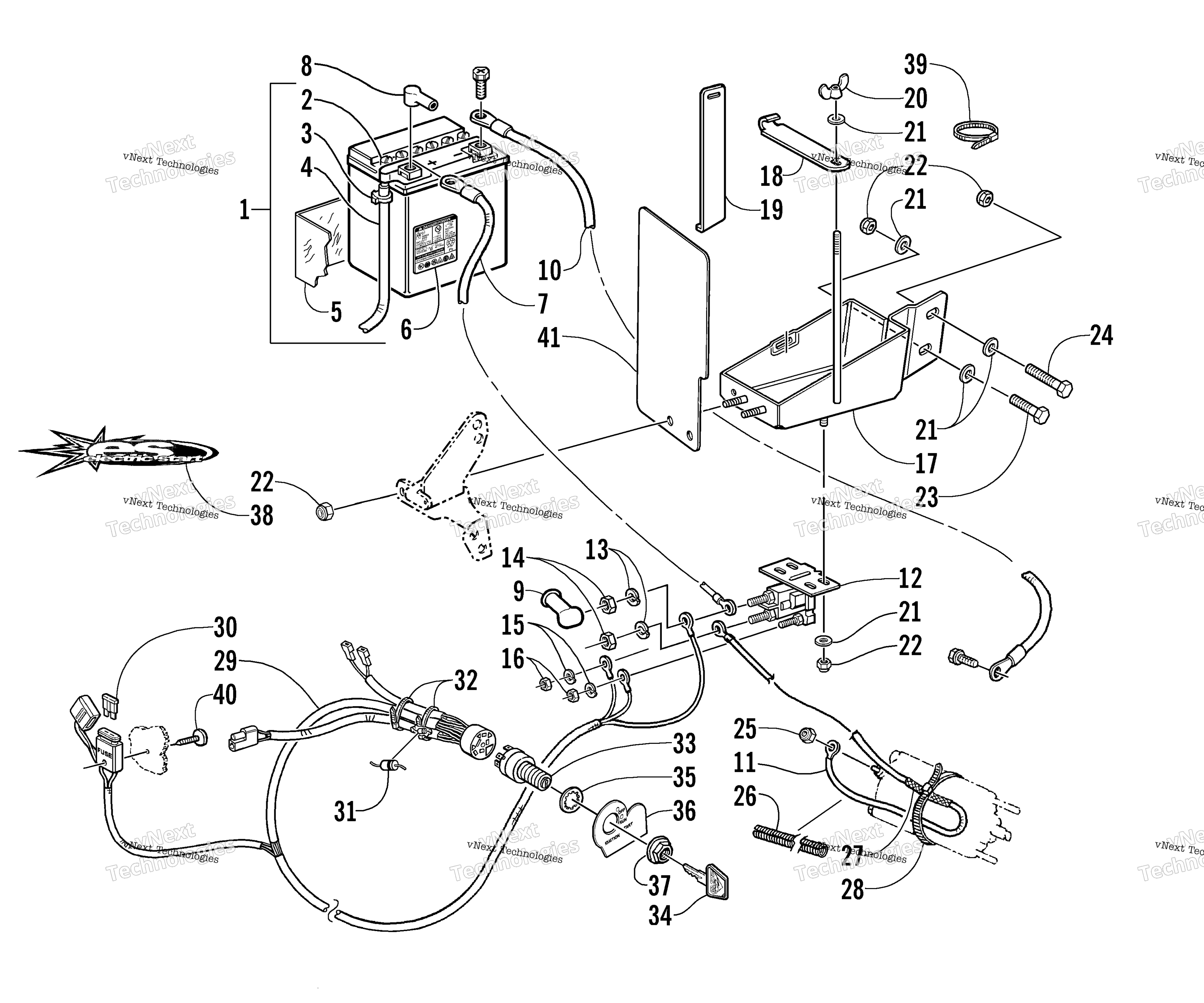 Battery, Solenoid, и Cables (Esr)