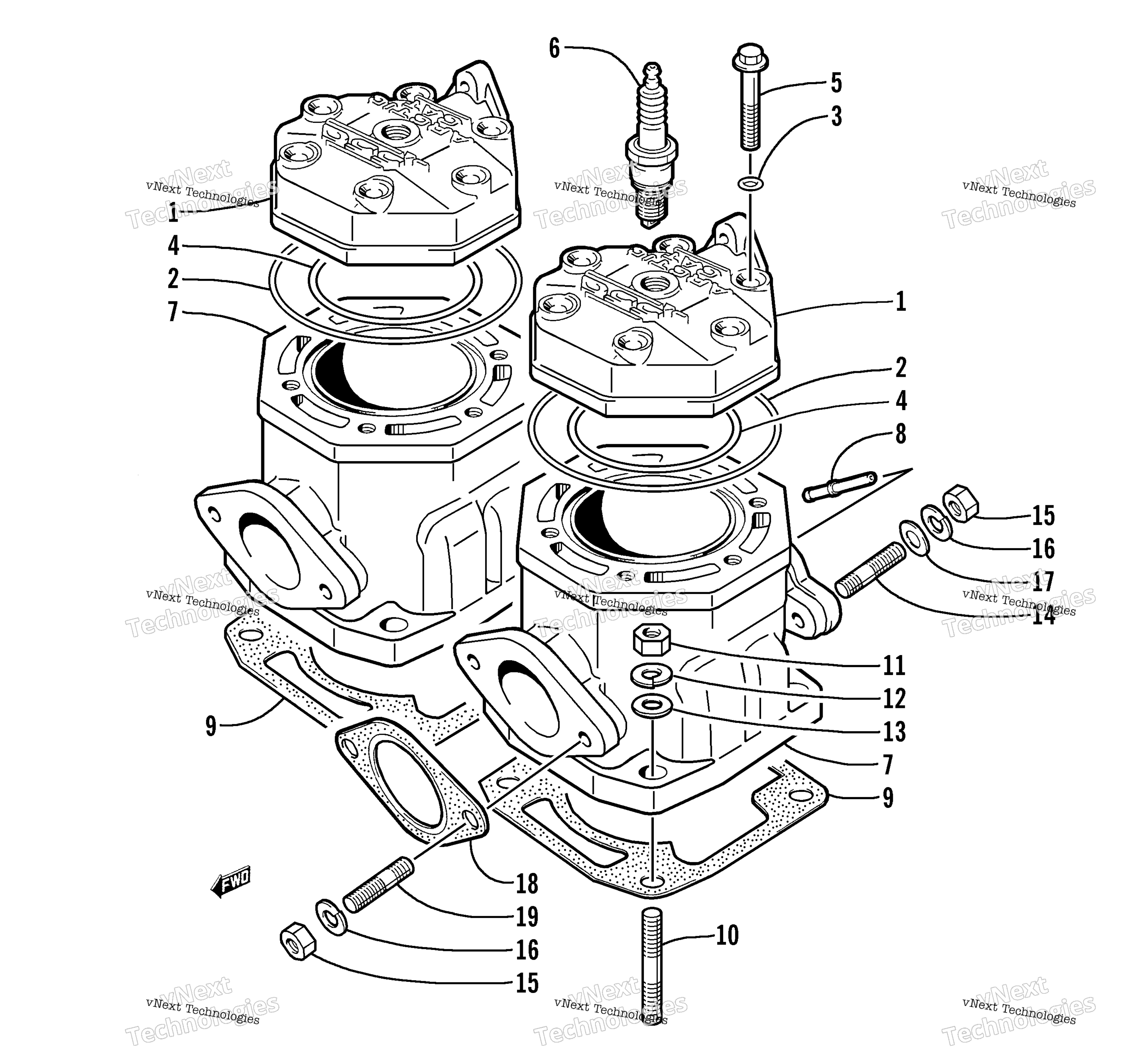 Цилиндр And Head Assembly