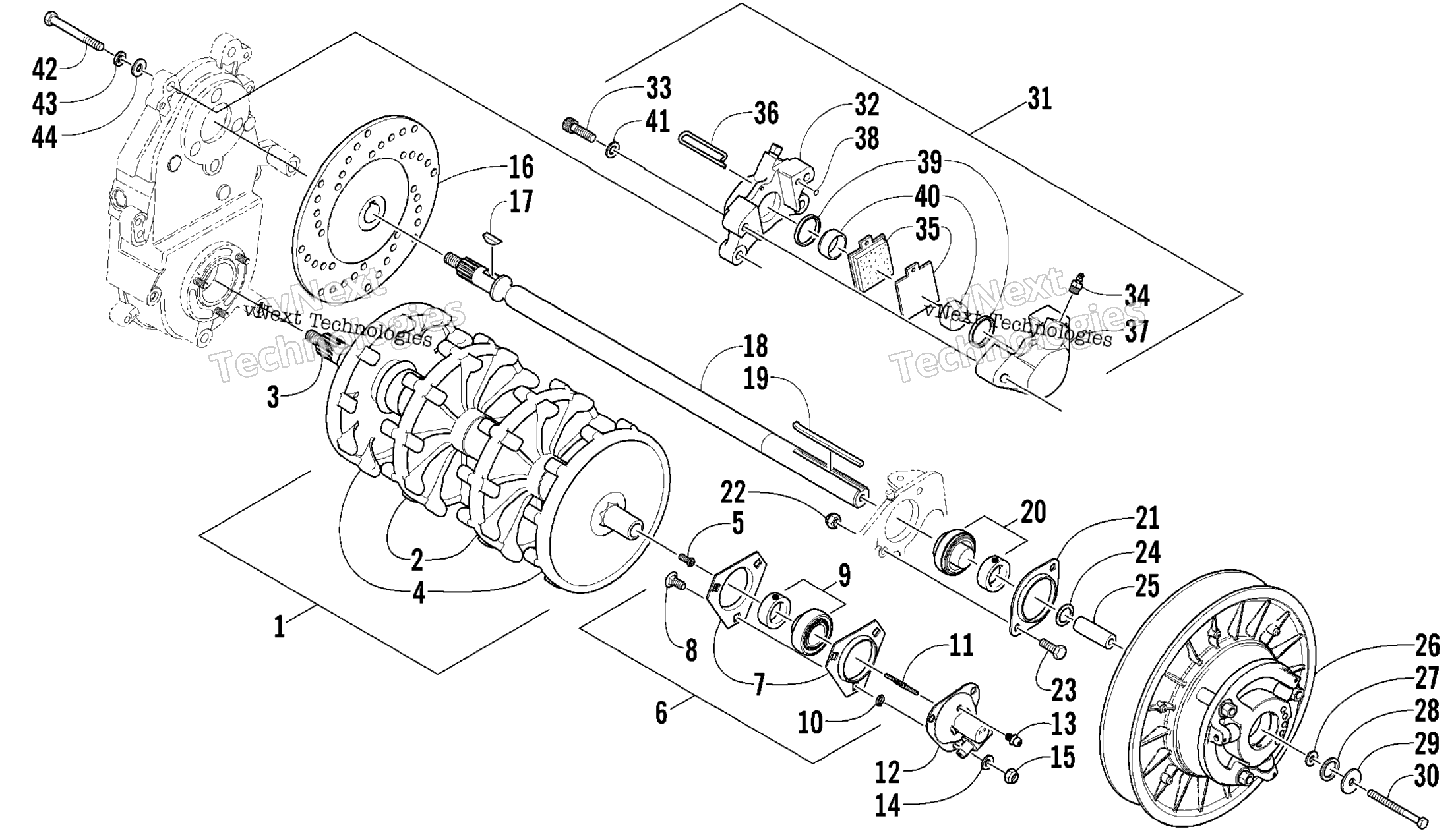 Привод Train Shafts And Brake Assemblies