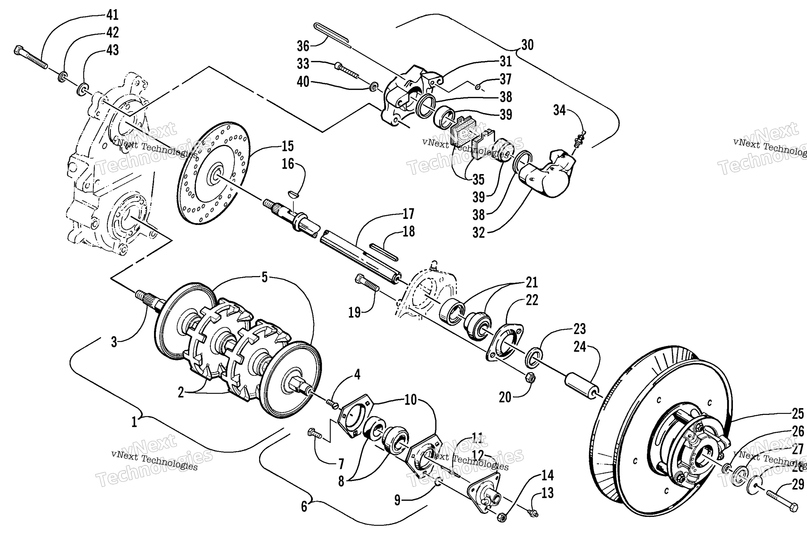 Привод Train Shafts And Brake Assemblies