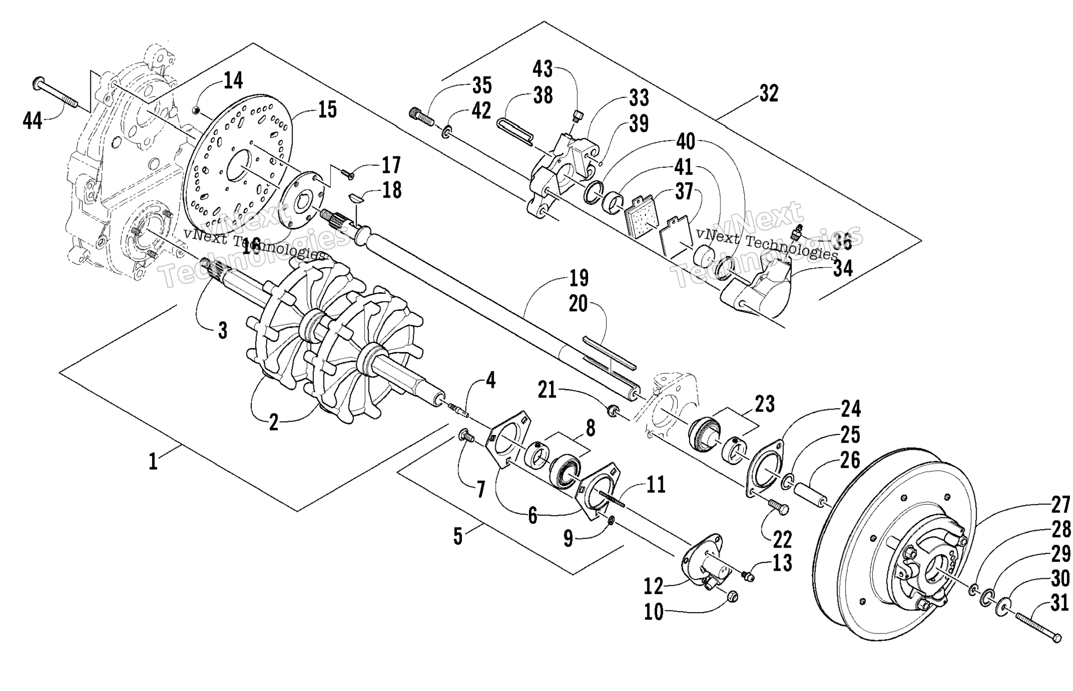 Привод Train Shafts And Brake Assemblies