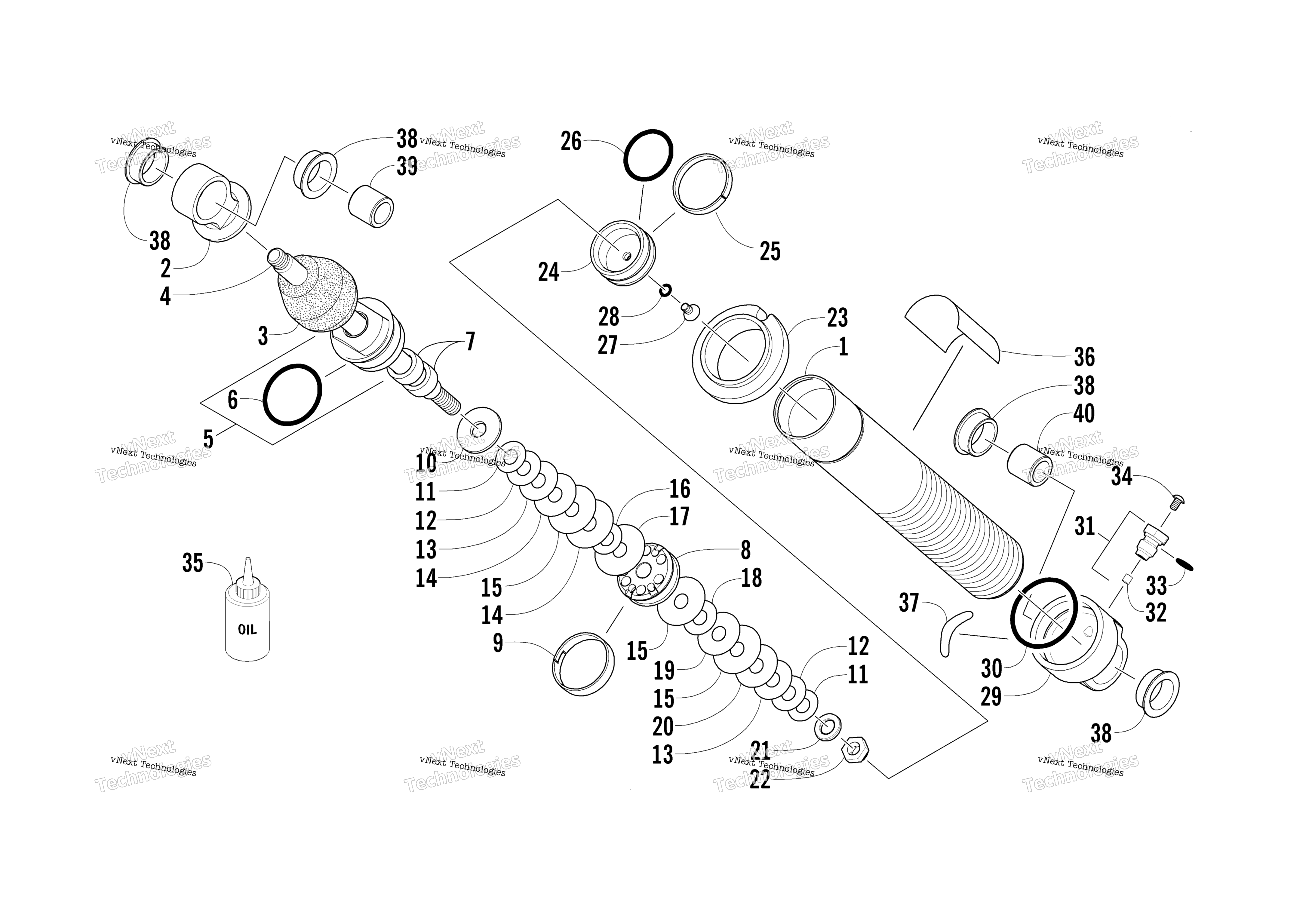 Передняя часть Suspension Shock Absorber