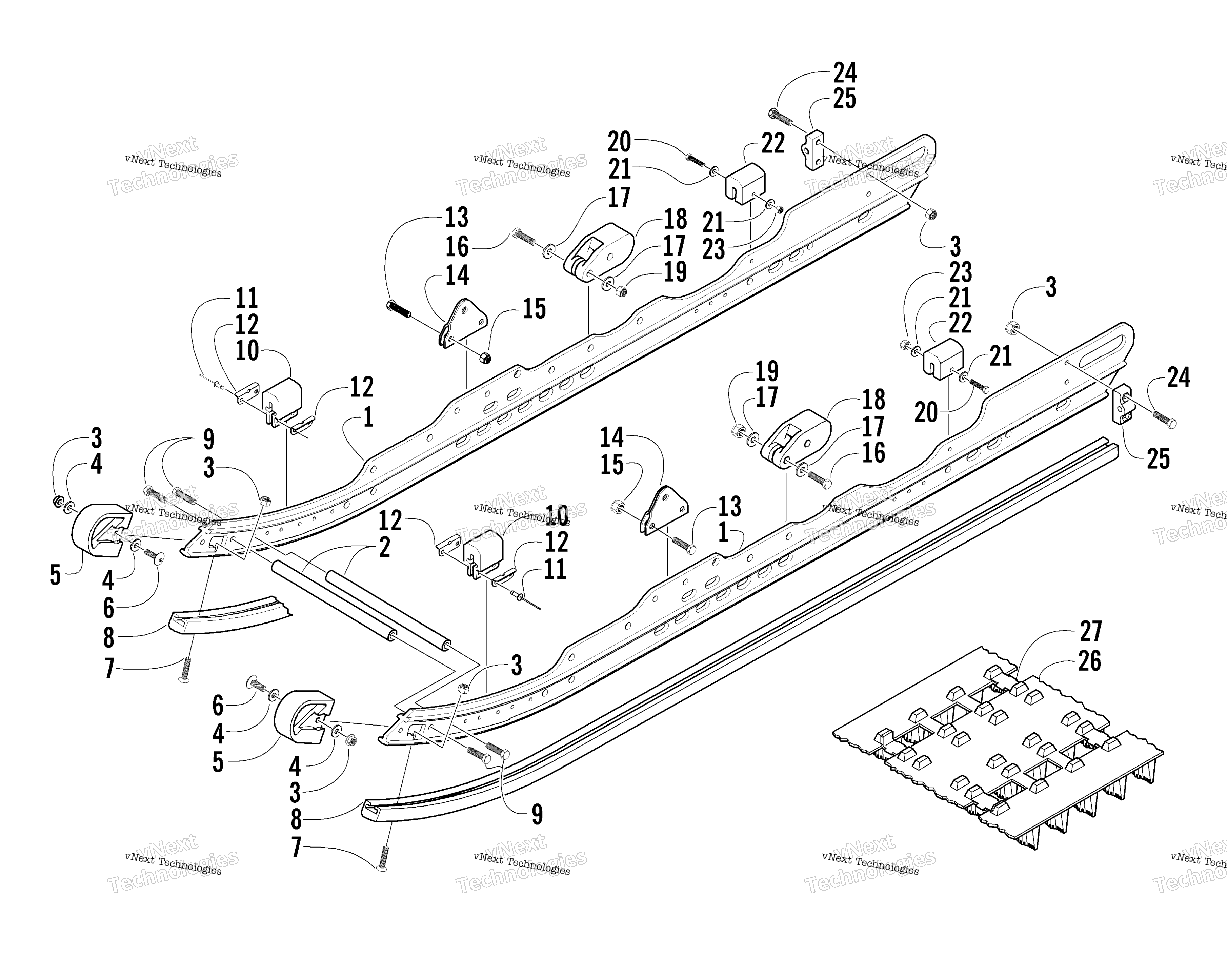 Slide Rail и Track узел