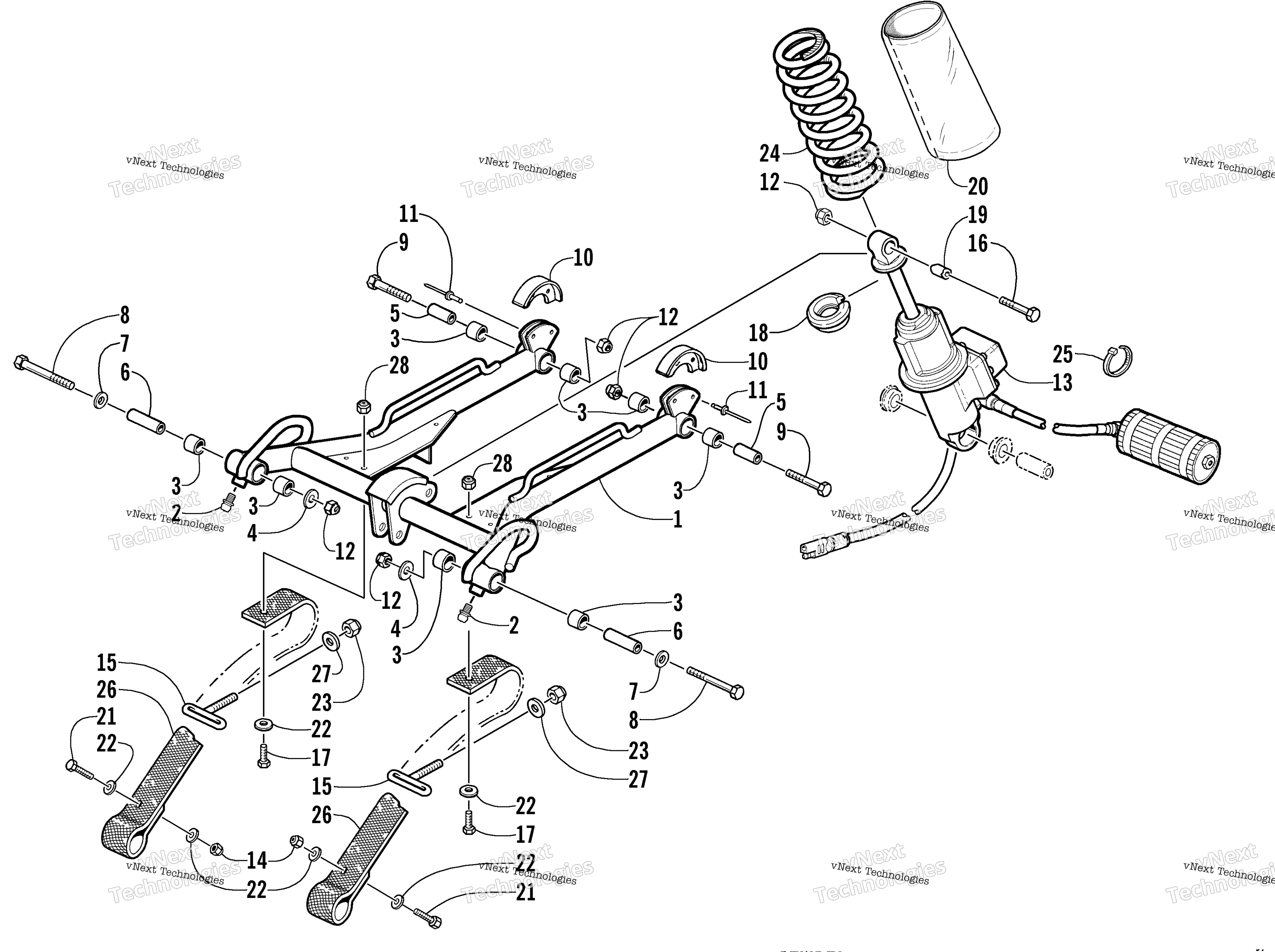 Задняя часть Suspension Front Arm Assembly