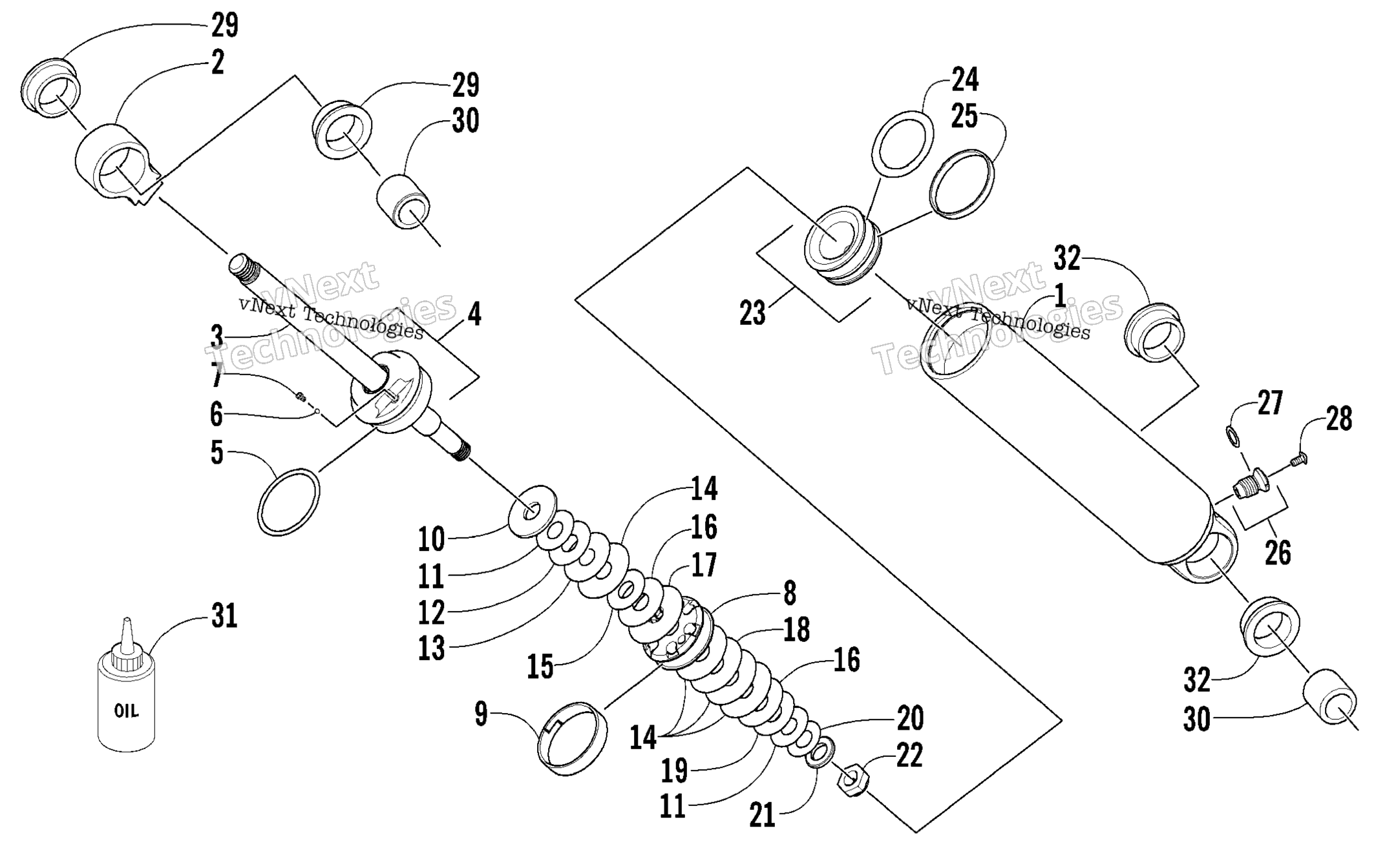 Задняя часть Suspension Rear Arm Shock Absorber