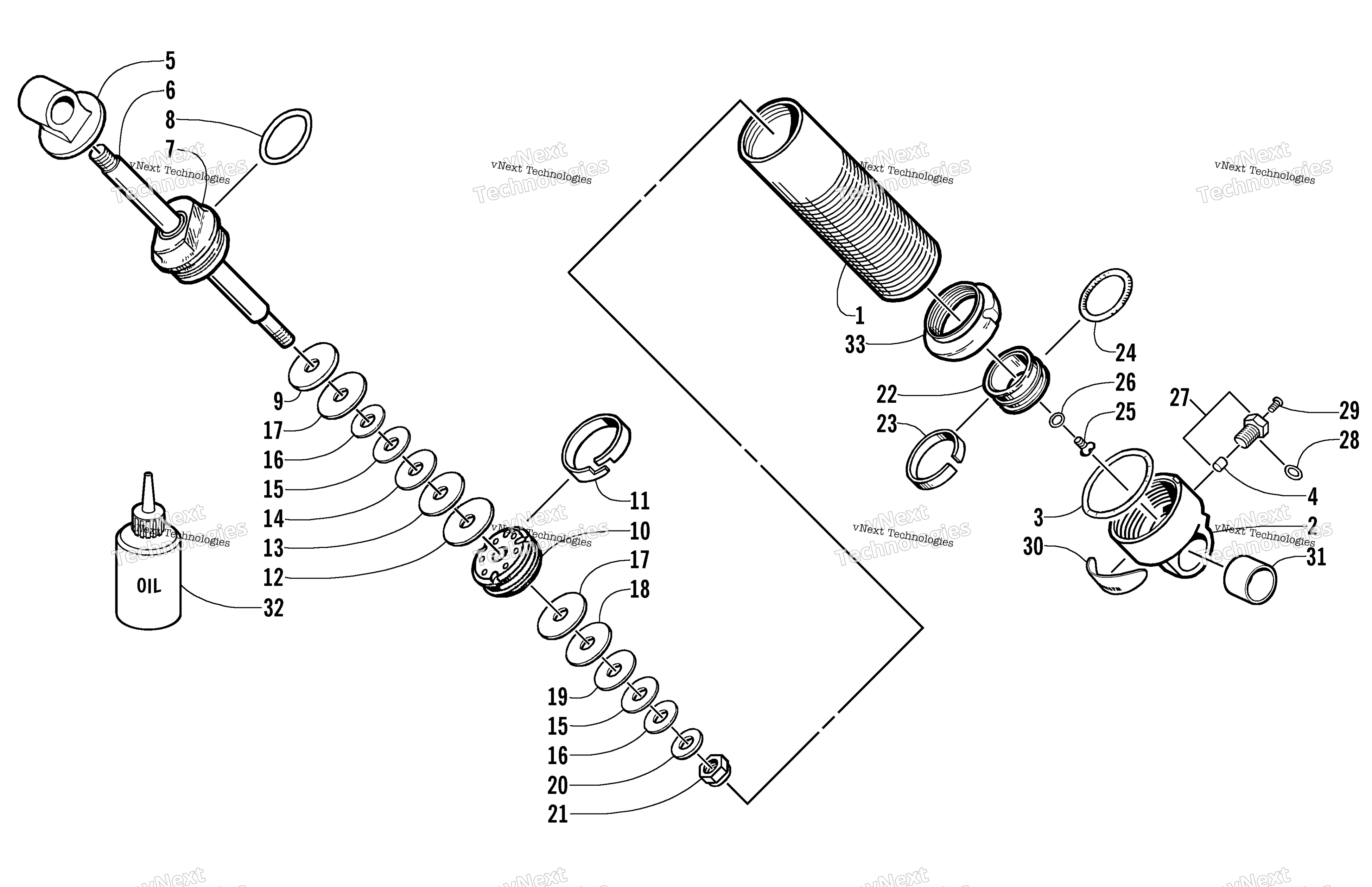 Задняя часть Suspension Front Arm Shock Absorber