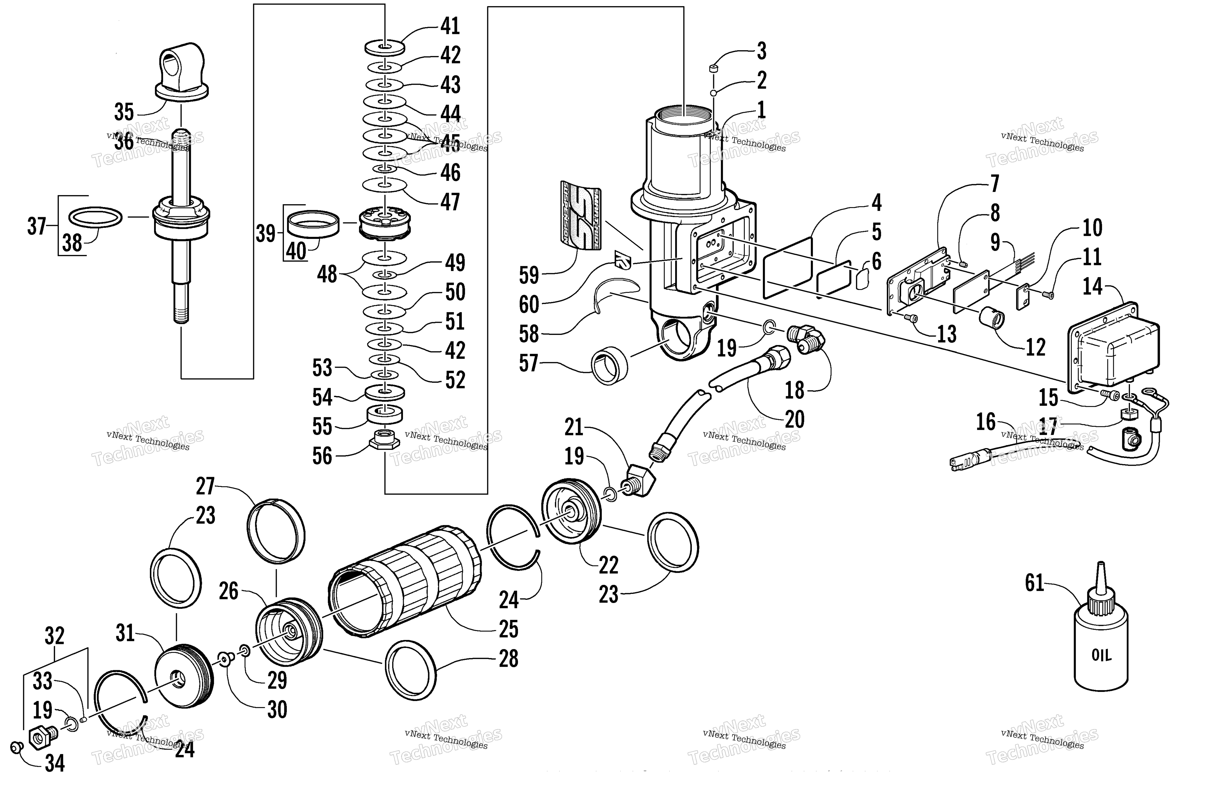 Задняя часть Suspension Front Arm Shock Absorber