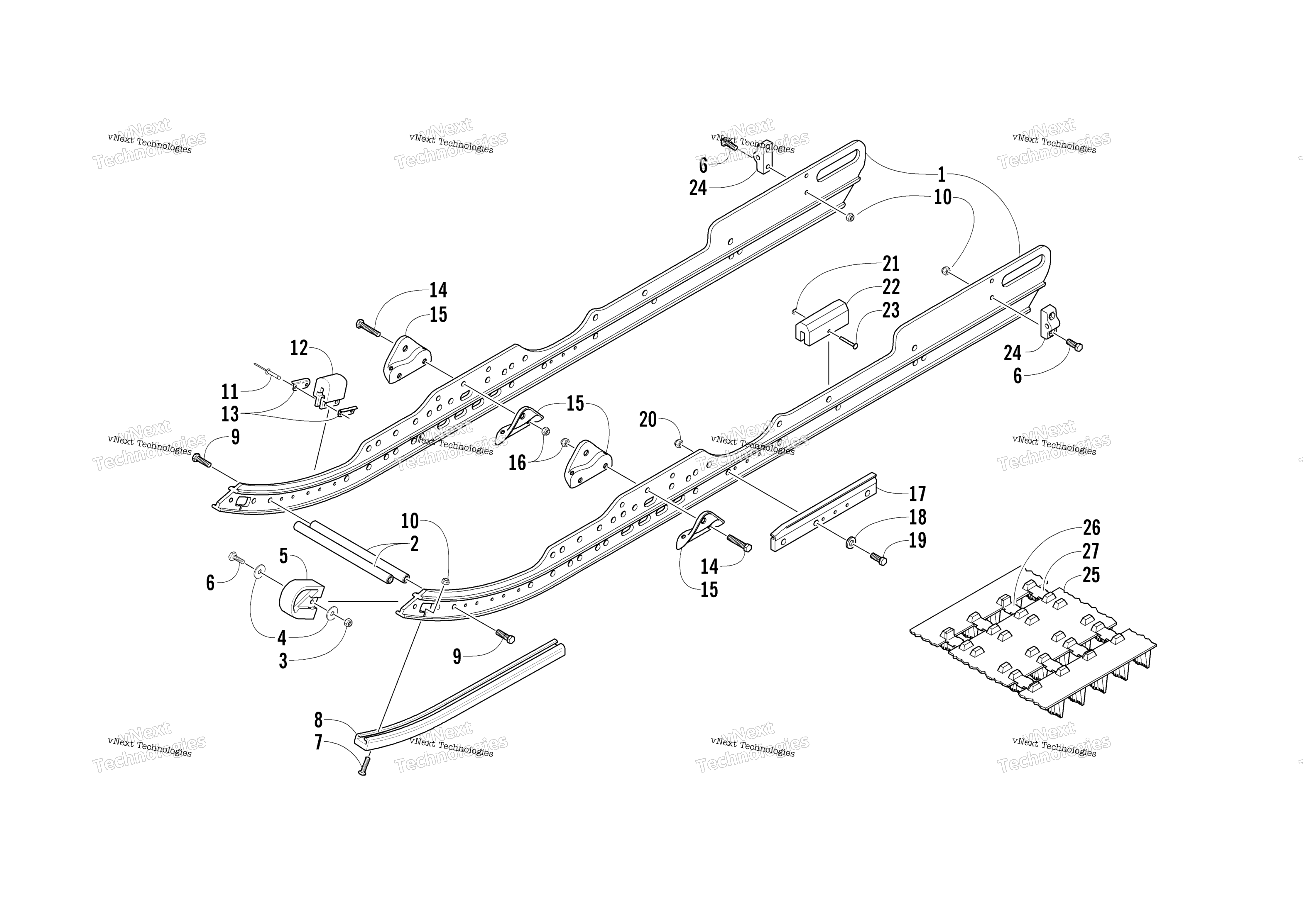 Slide Rail и Track узел