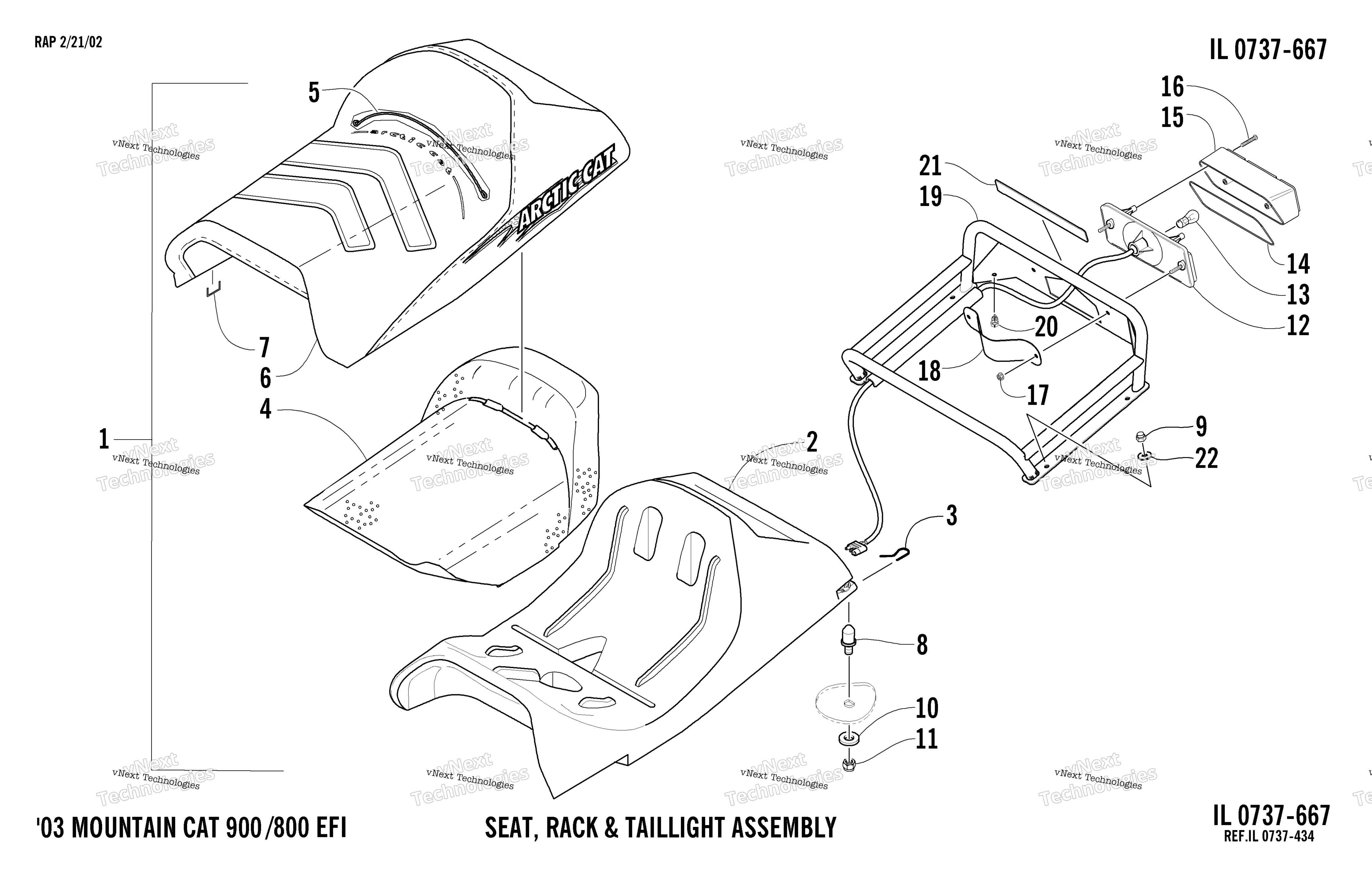 Seat, Rack, и Taillight узел