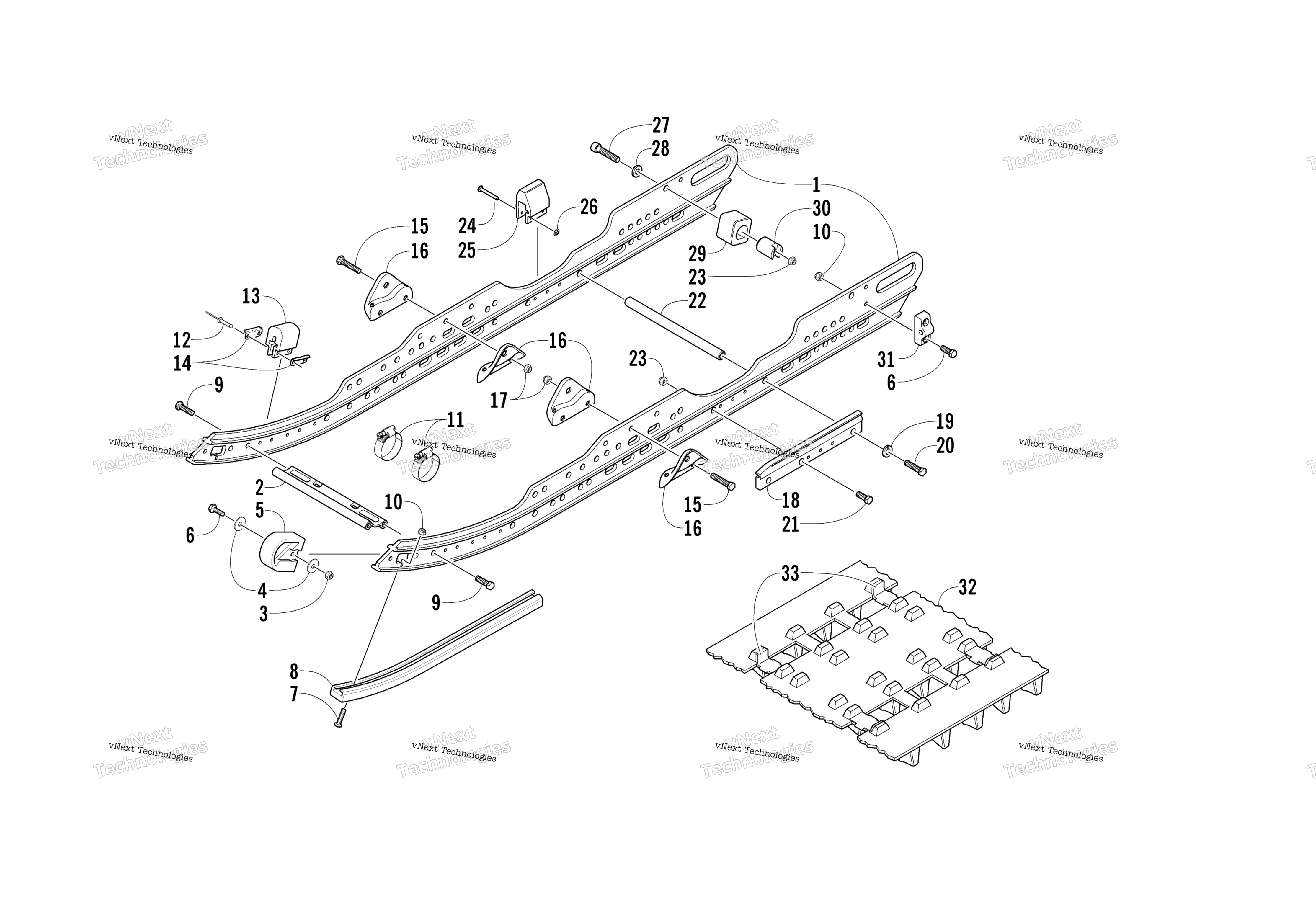 Slide Rail и Track узел