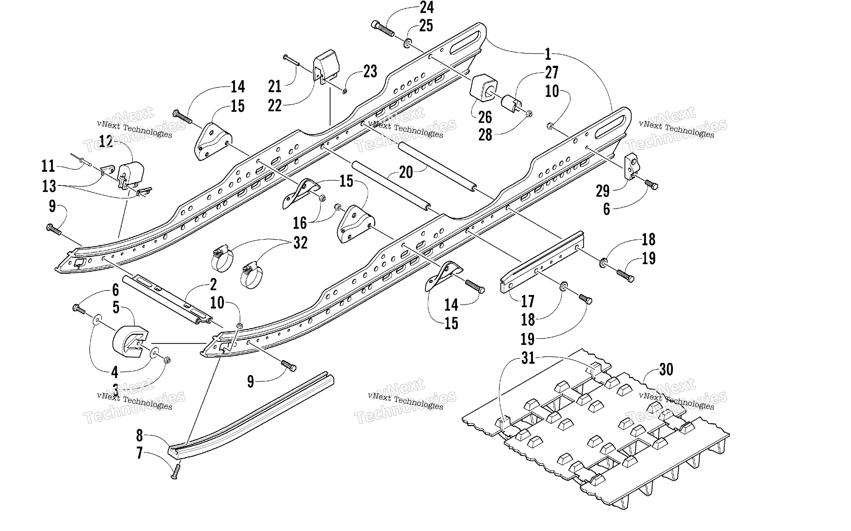 Slide Rail и Track узел