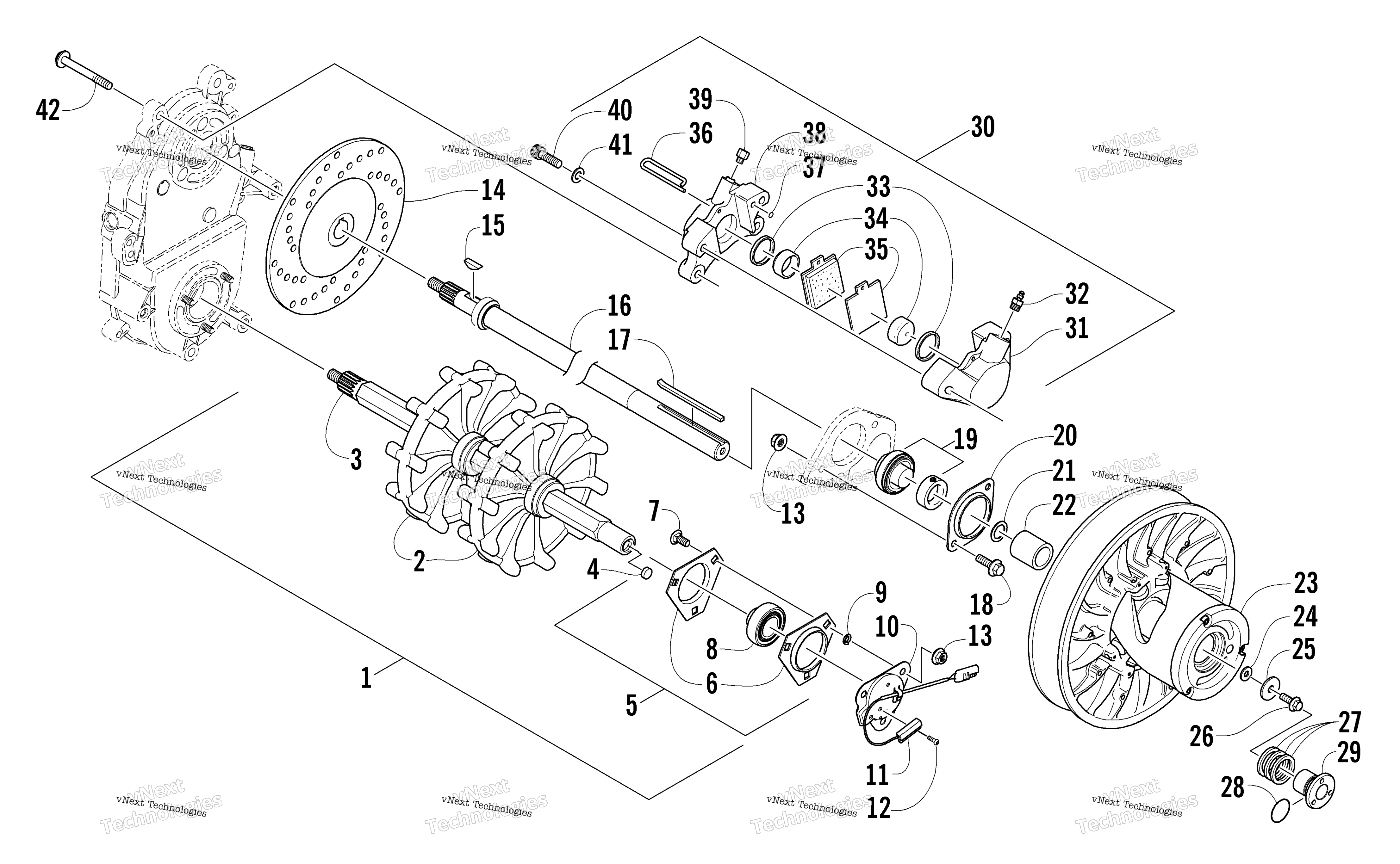 Привод Train Shafts And Brake Assemblies