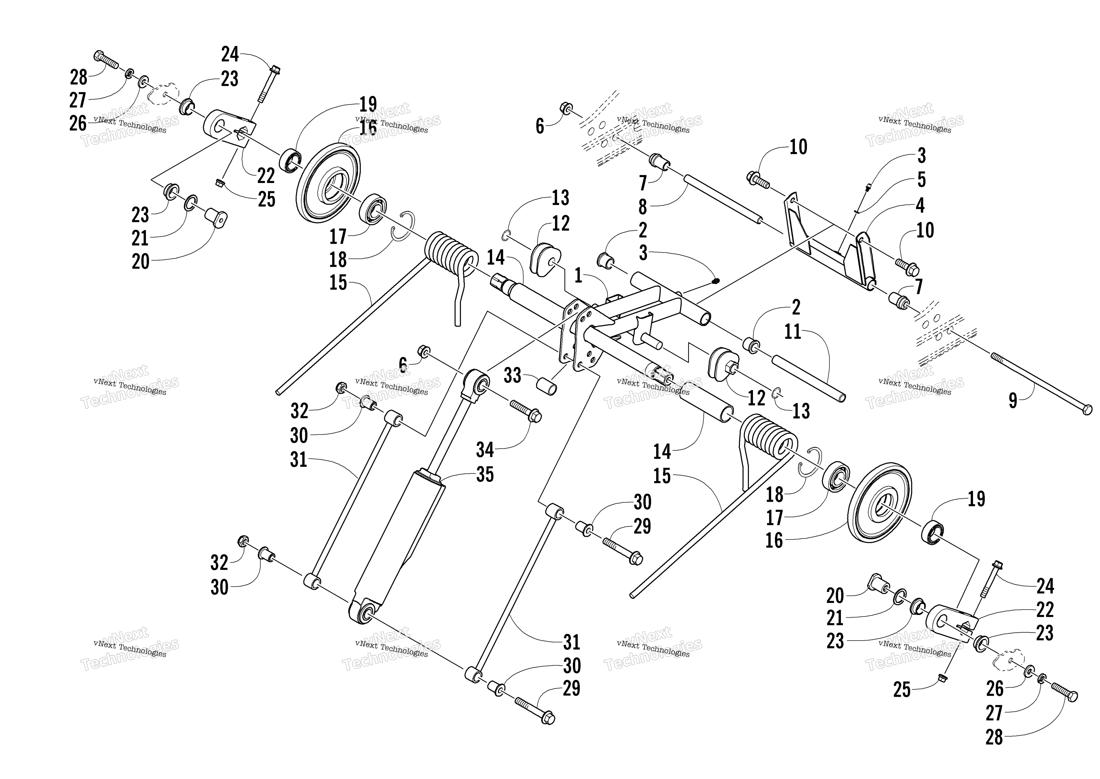 Задняя часть Suspension Rear Arm Assembly
