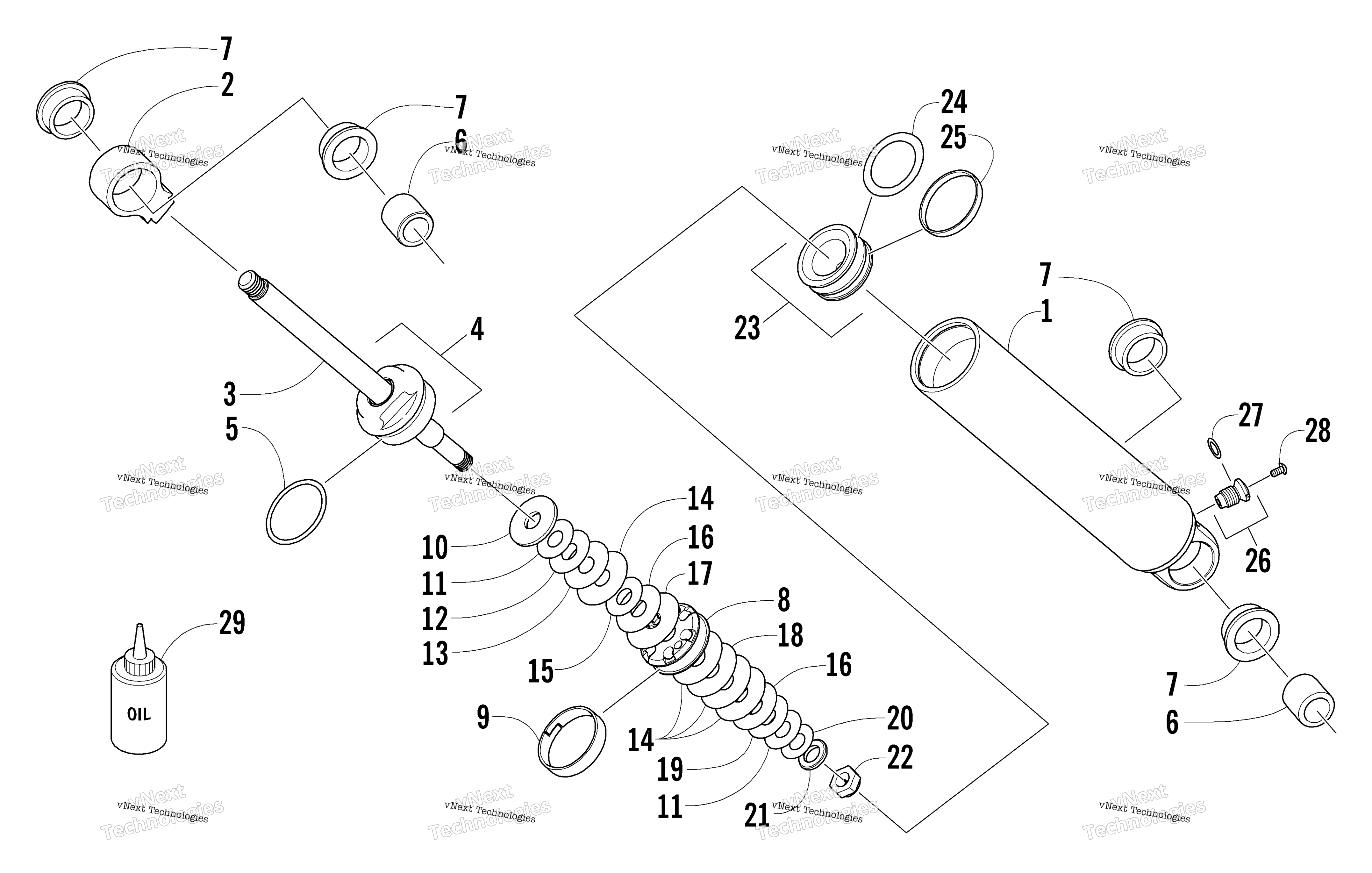 Задняя часть Suspension Rear Arm Shock Absorber