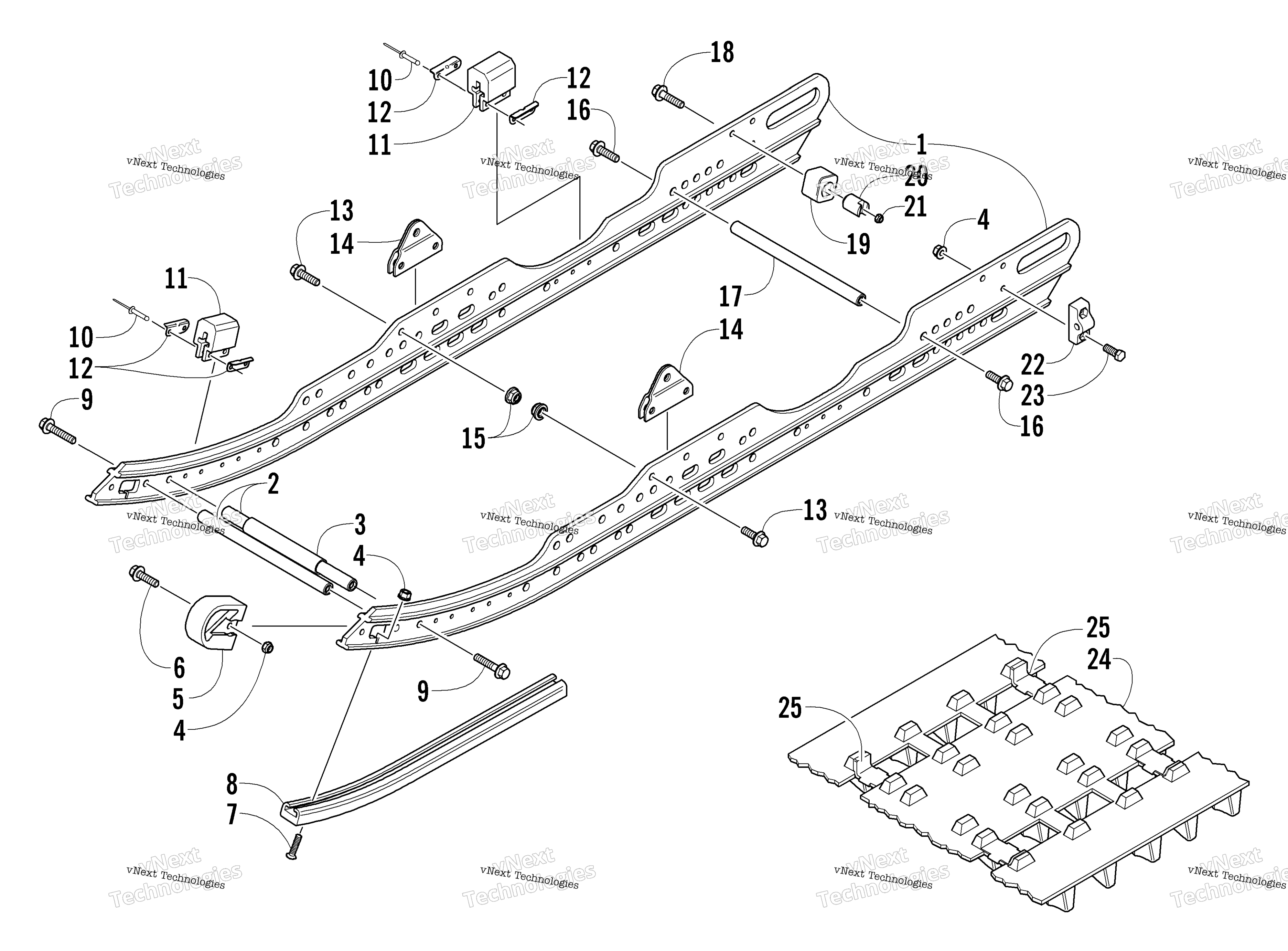 Slide Rail и Track узел