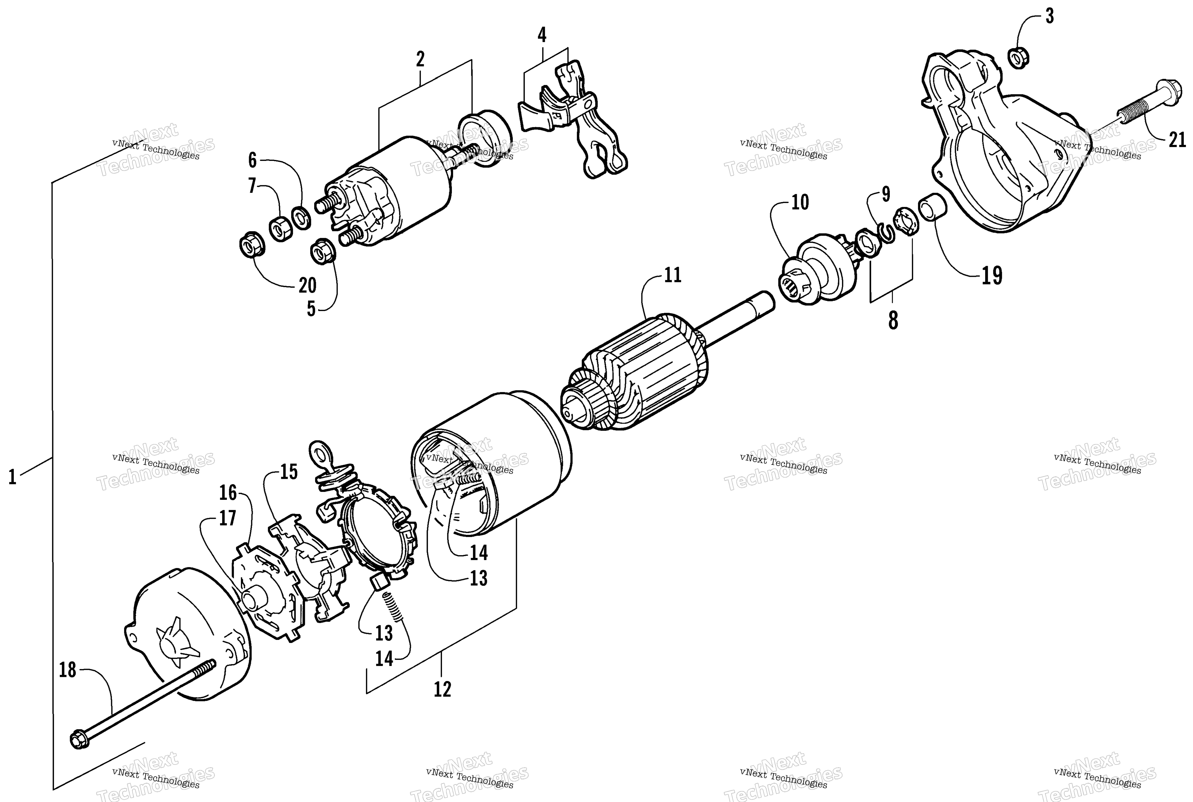 Стартер Motor Assembly