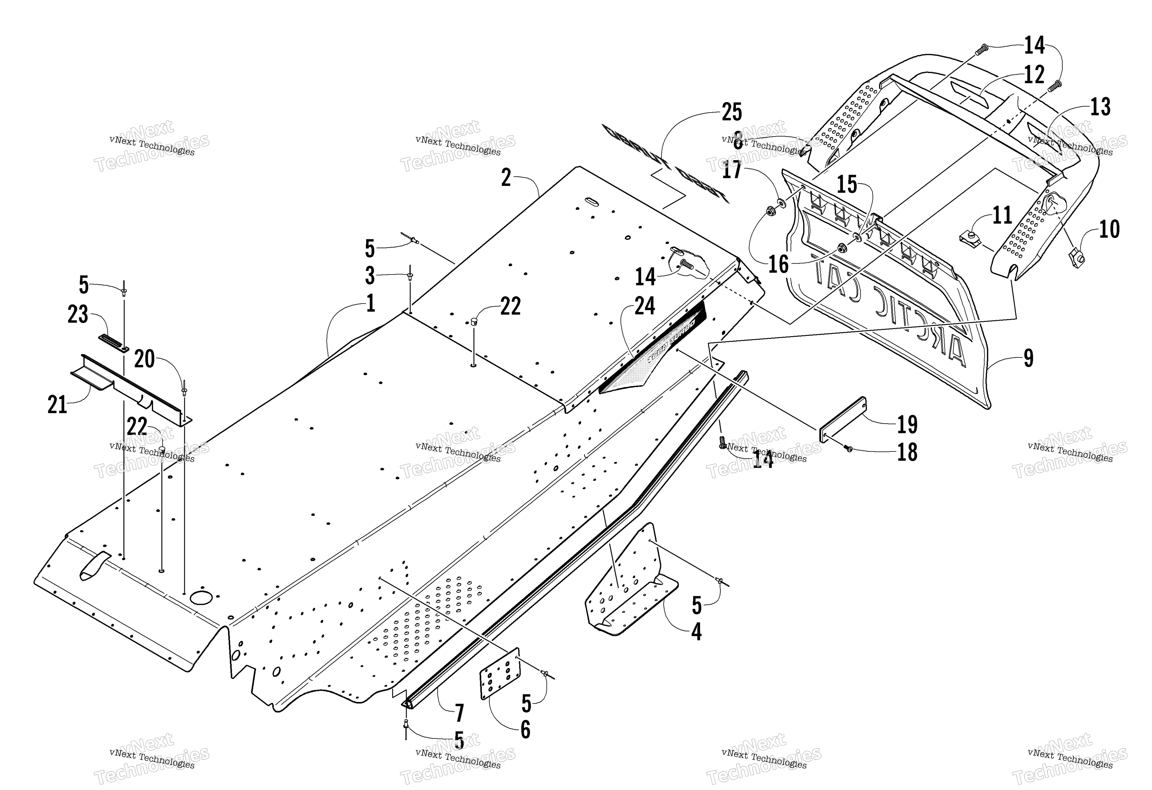 Tunnel и задний Bumper