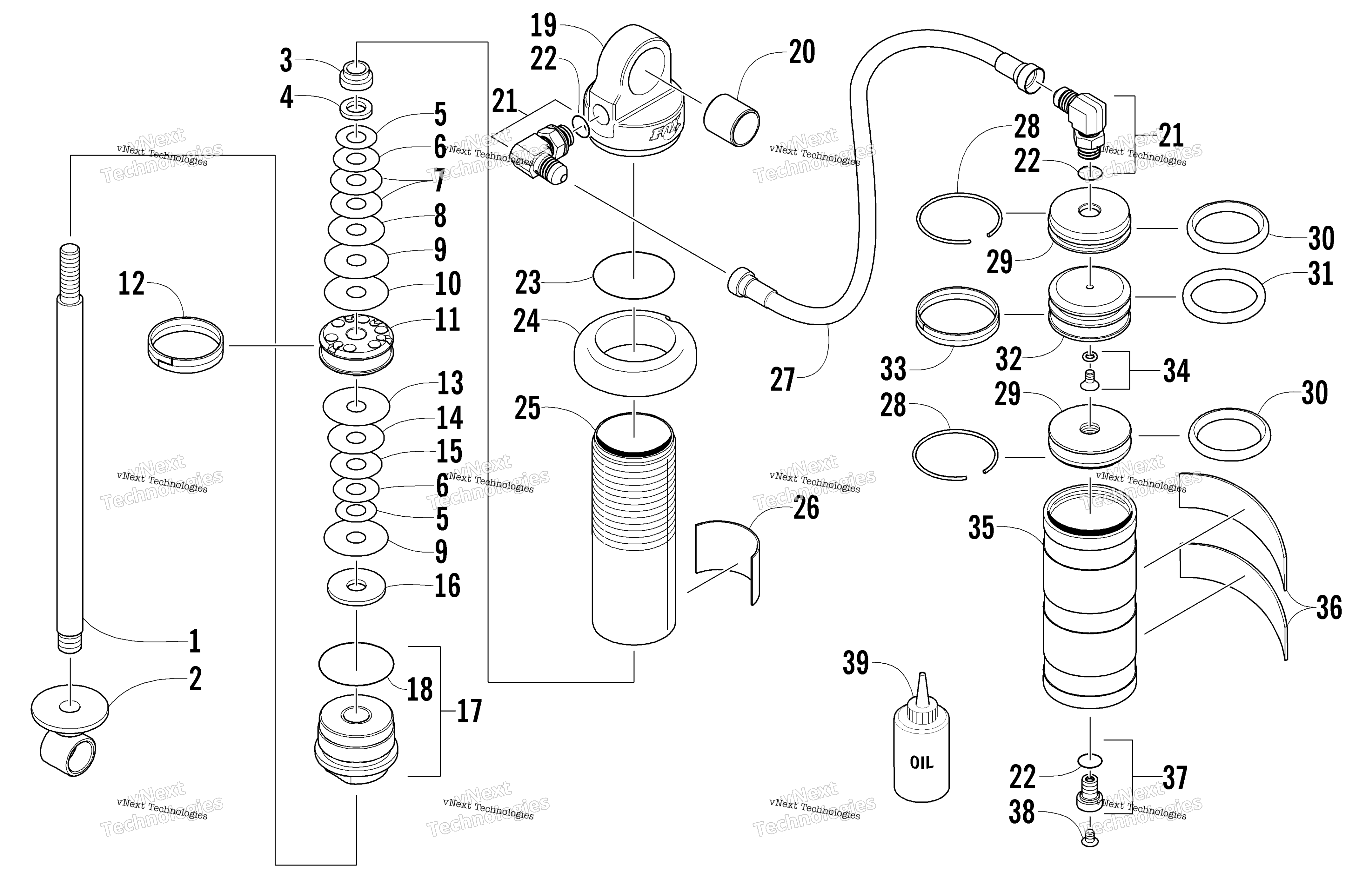 Задняя часть Suspension Front Arm Shock Absorber