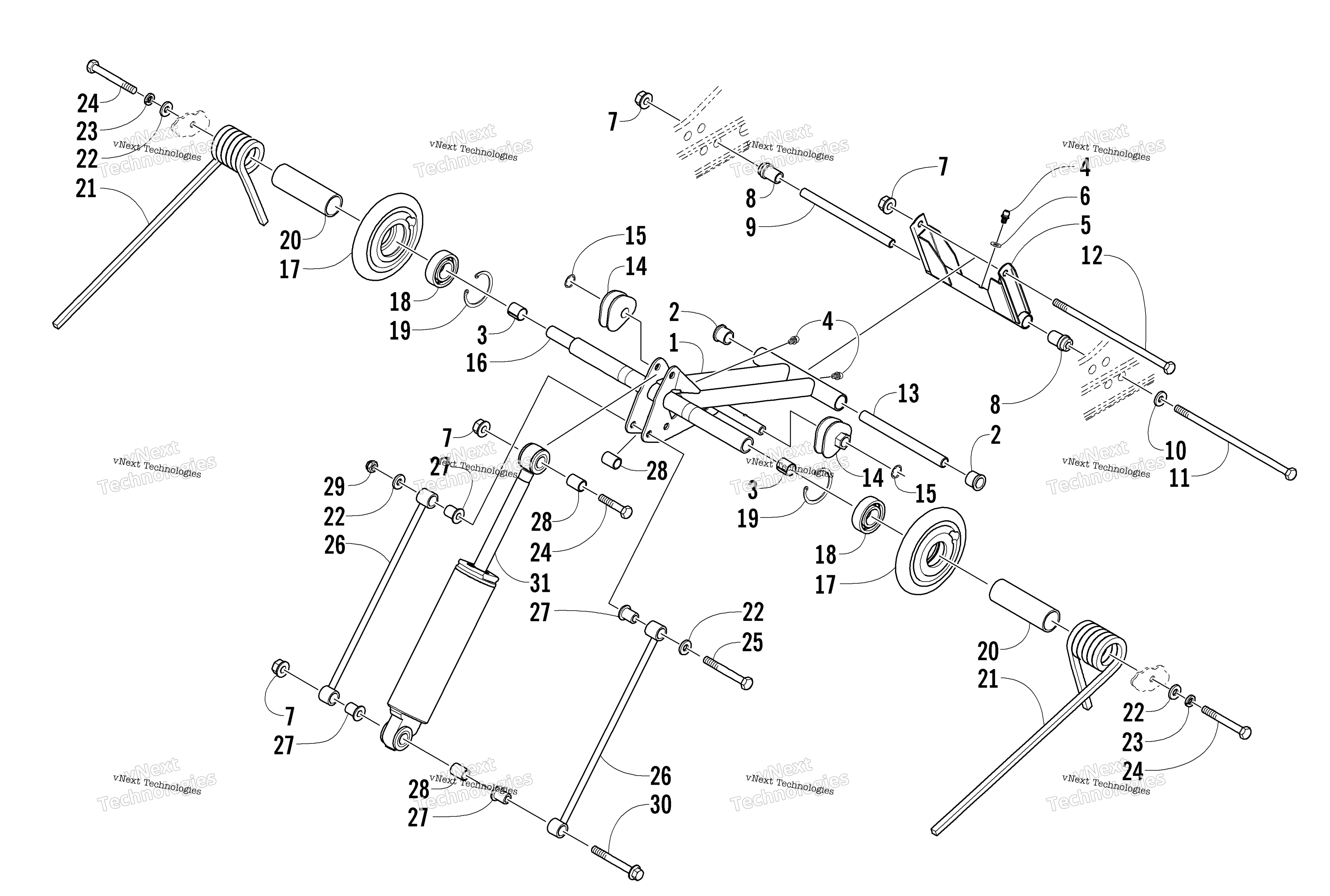 Задняя часть Suspension Rear Arm Assembly