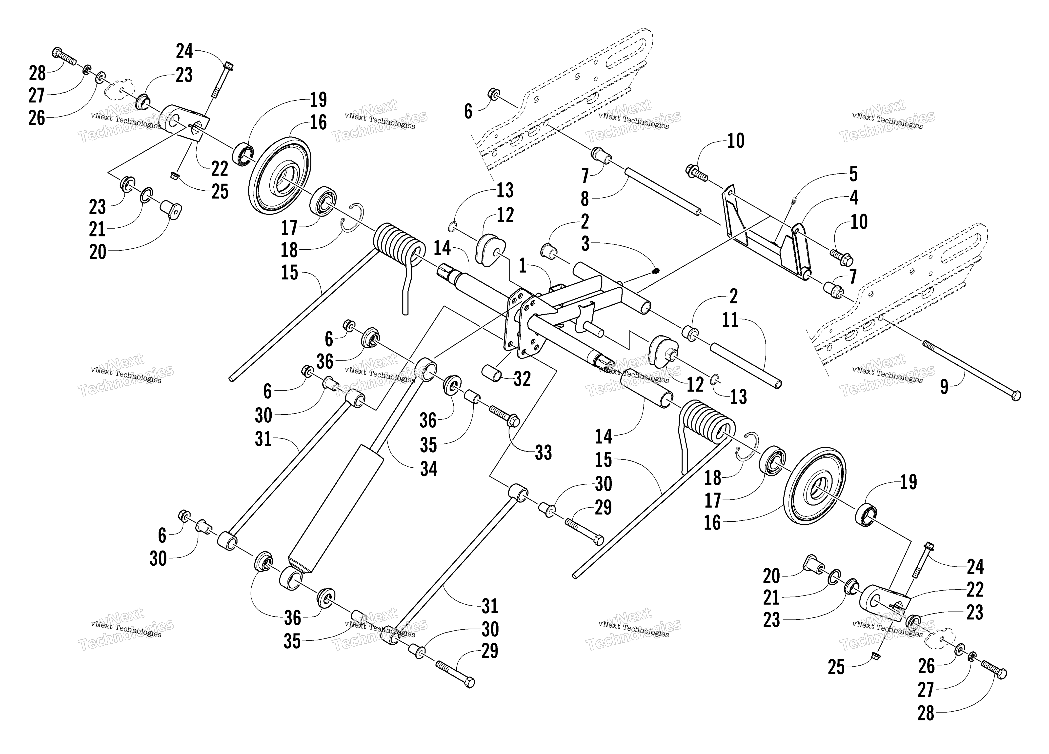 Задняя часть Suspension Rear Arm Assembly