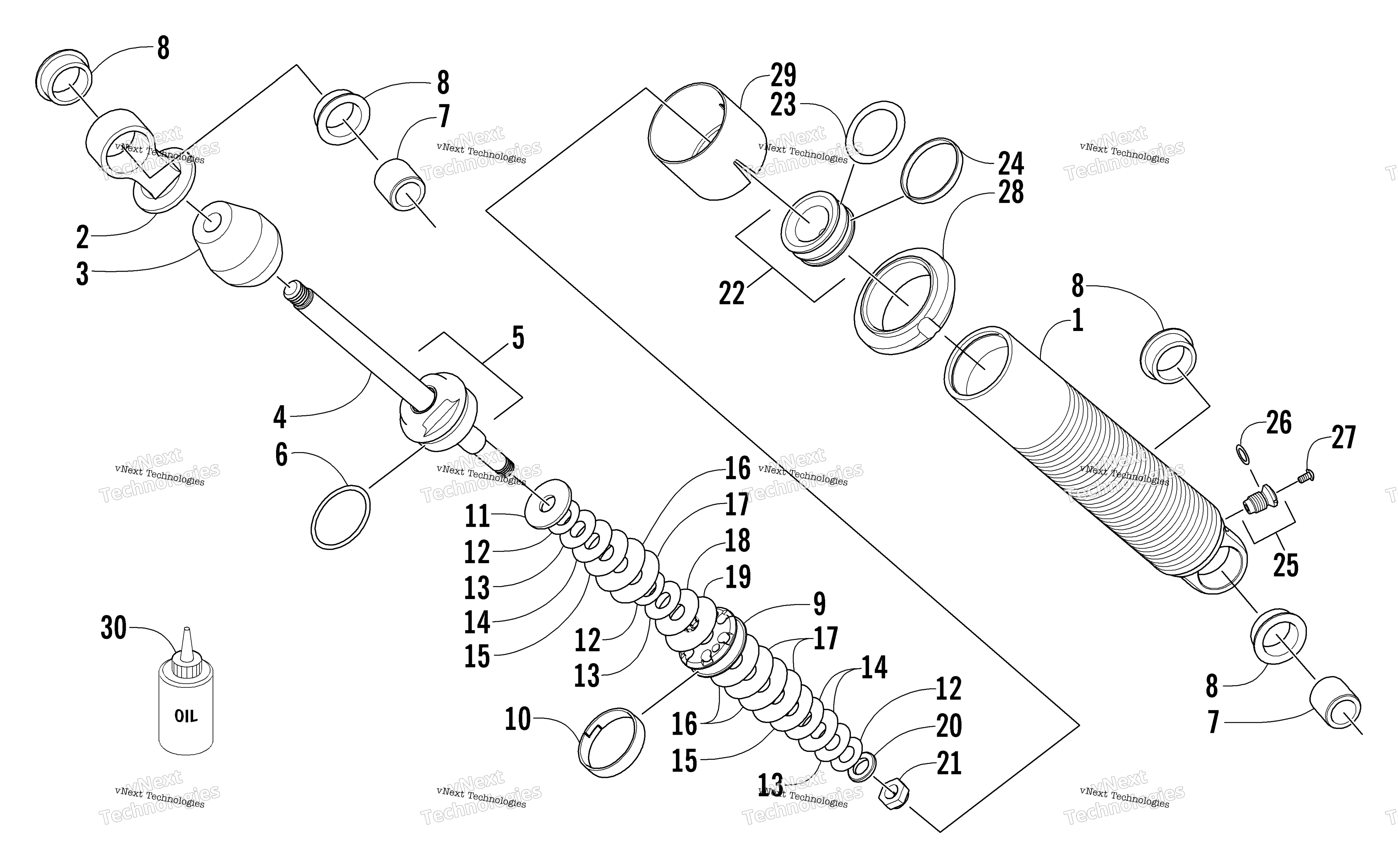 Передняя часть Suspension Shock Absorber