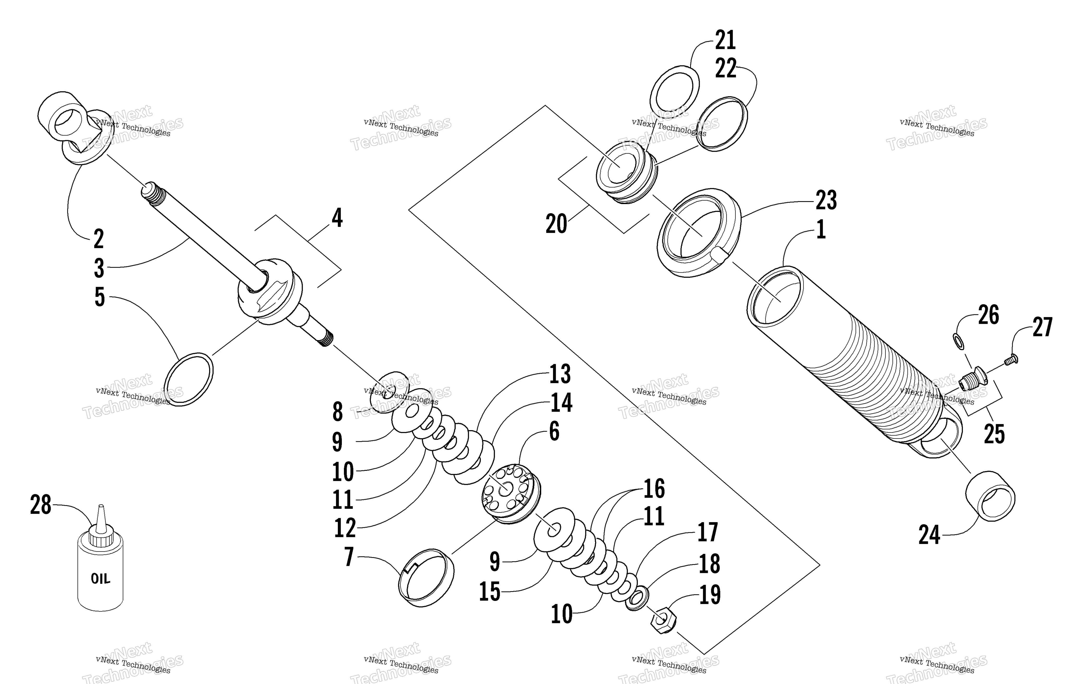 Задняя часть Suspension Front Arm Shock Absorber