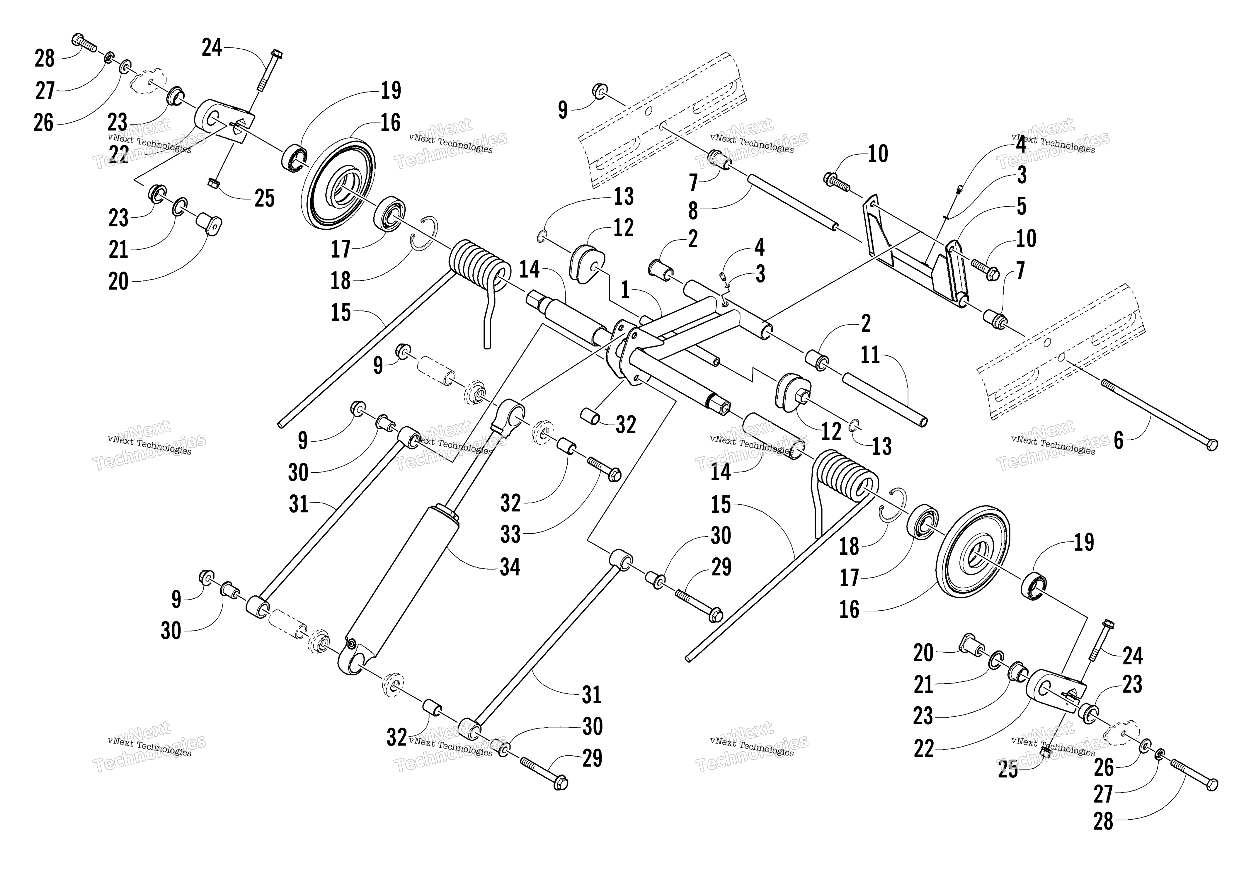 Задняя часть Suspension Rear Arm Assembly