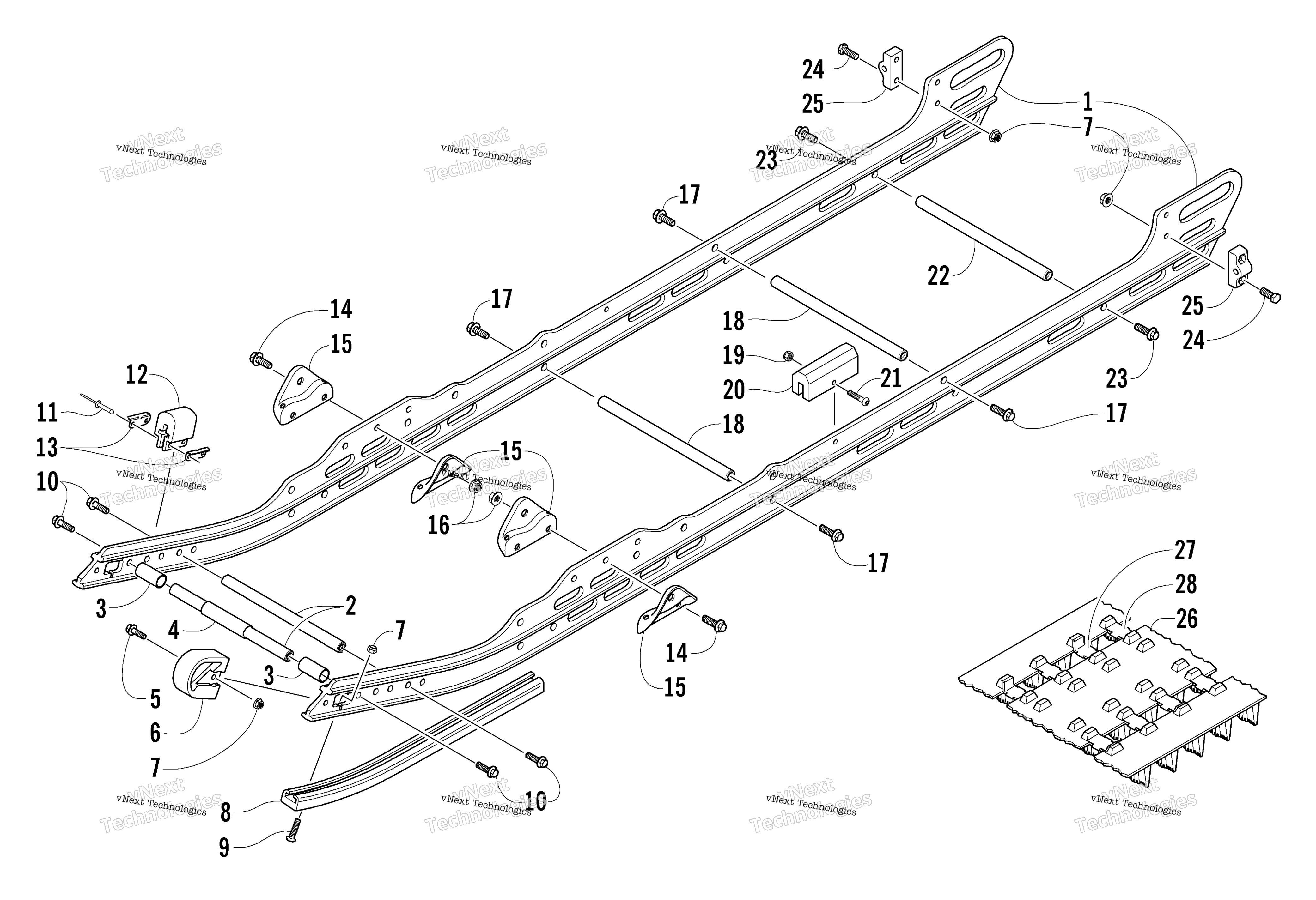 Slide Rail и Track узел