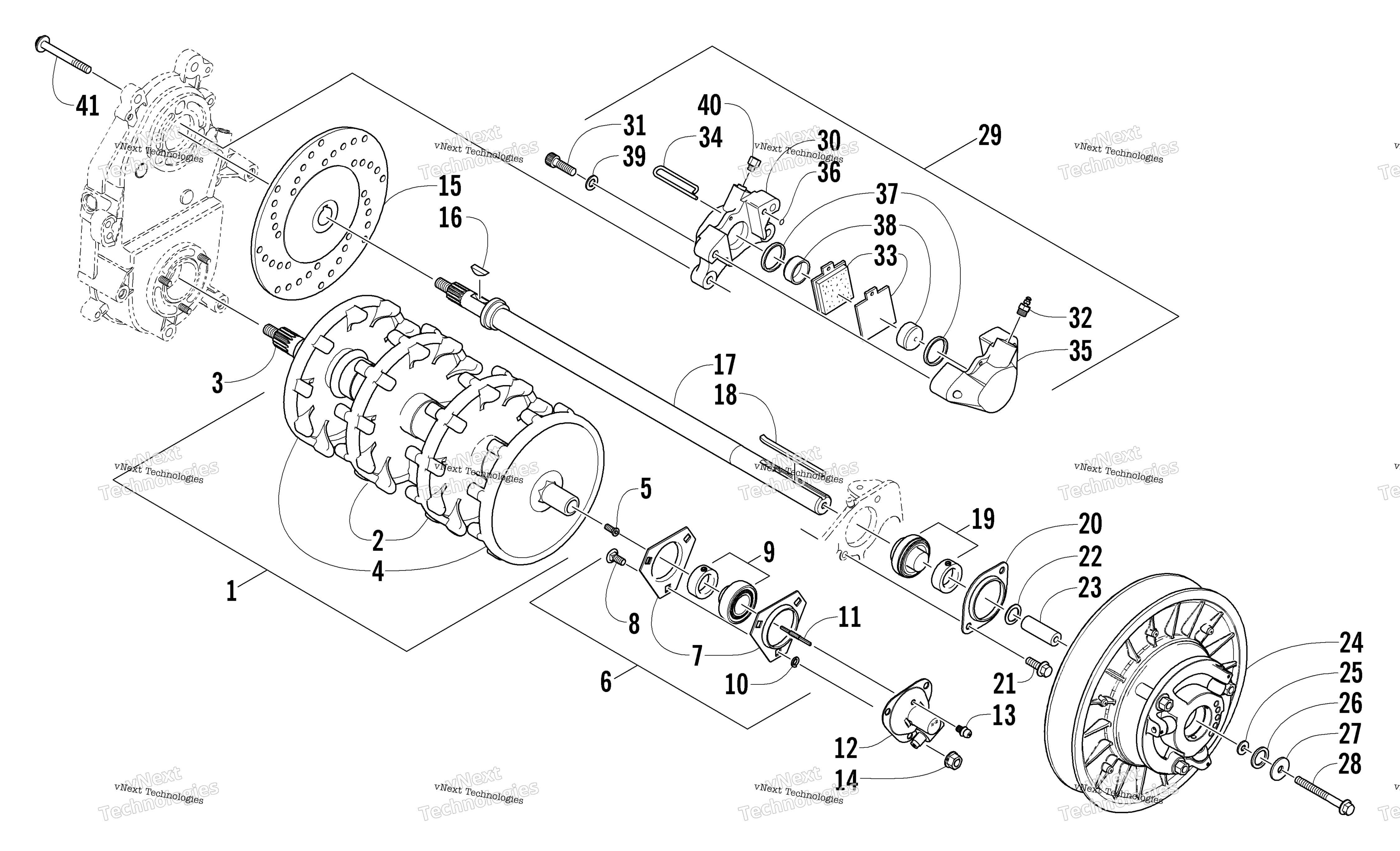 Привод Train Shafts And Brake Assemblies