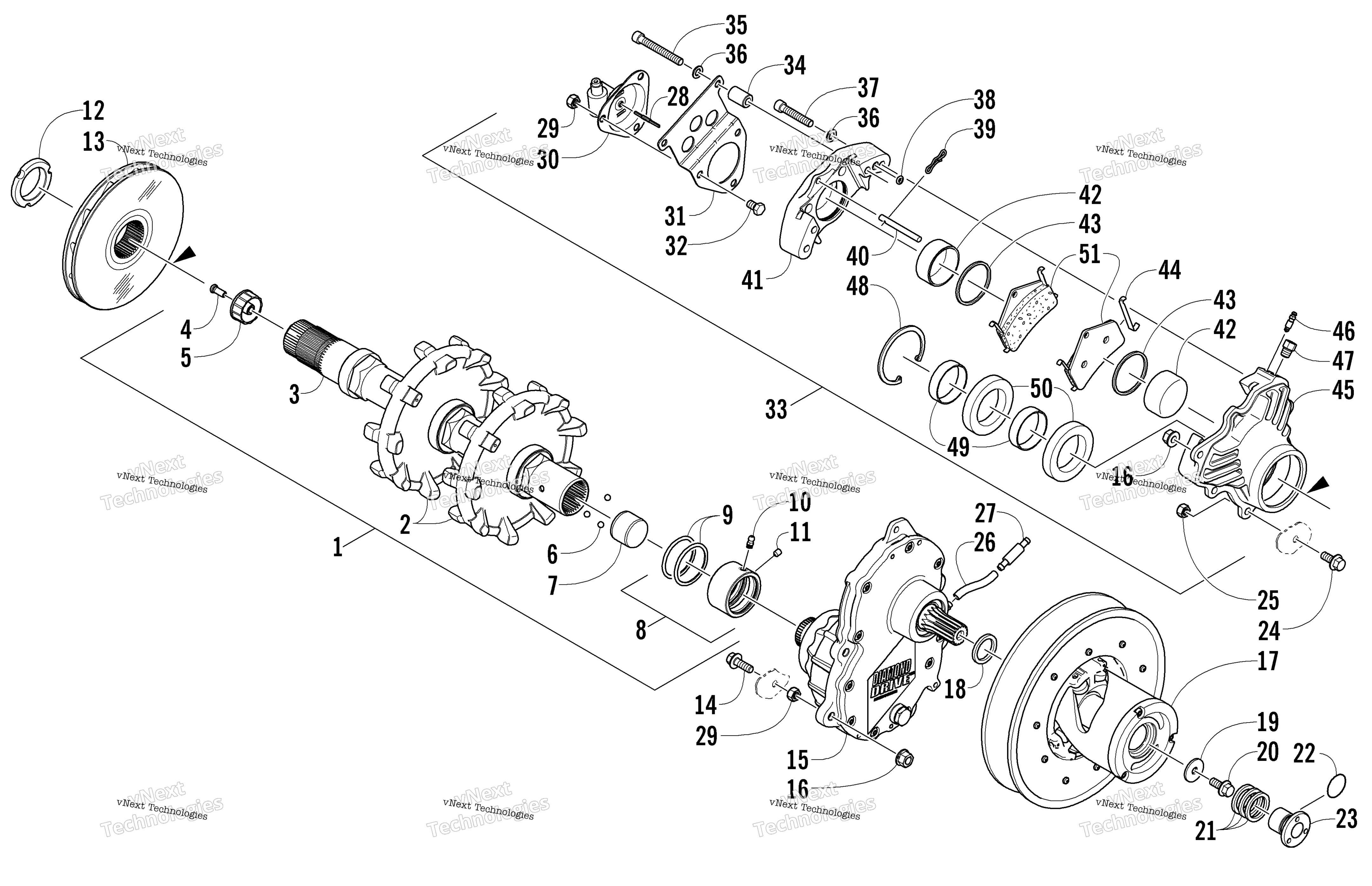 Привод Train And Brake Assemblies