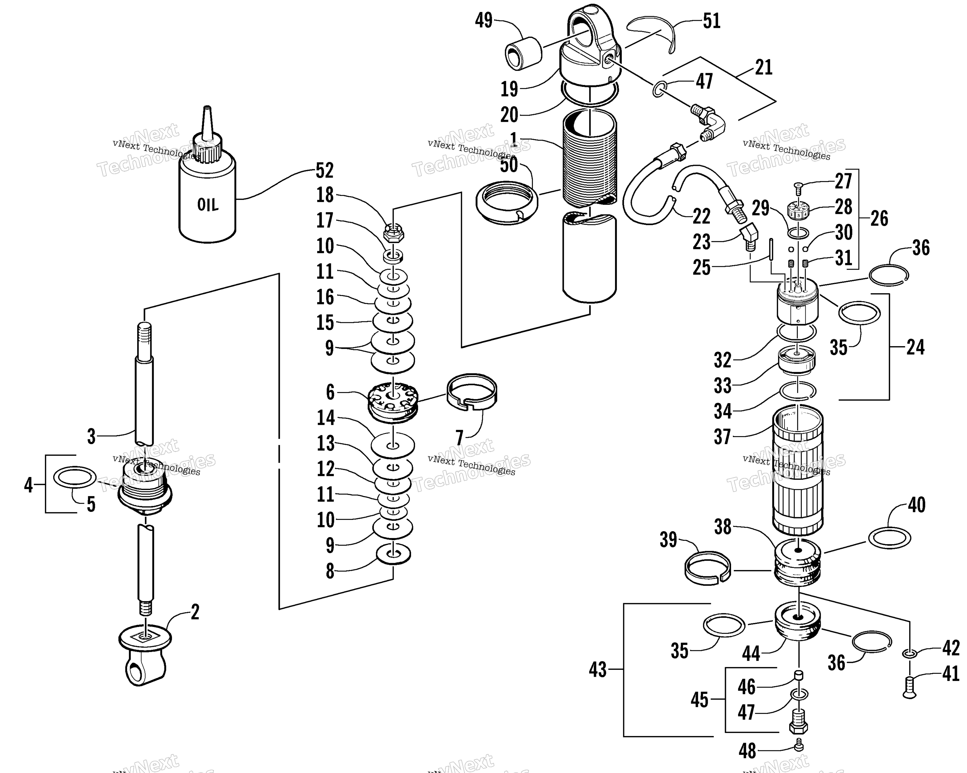 Задняя часть Suspension Front Arm Shock Absorber