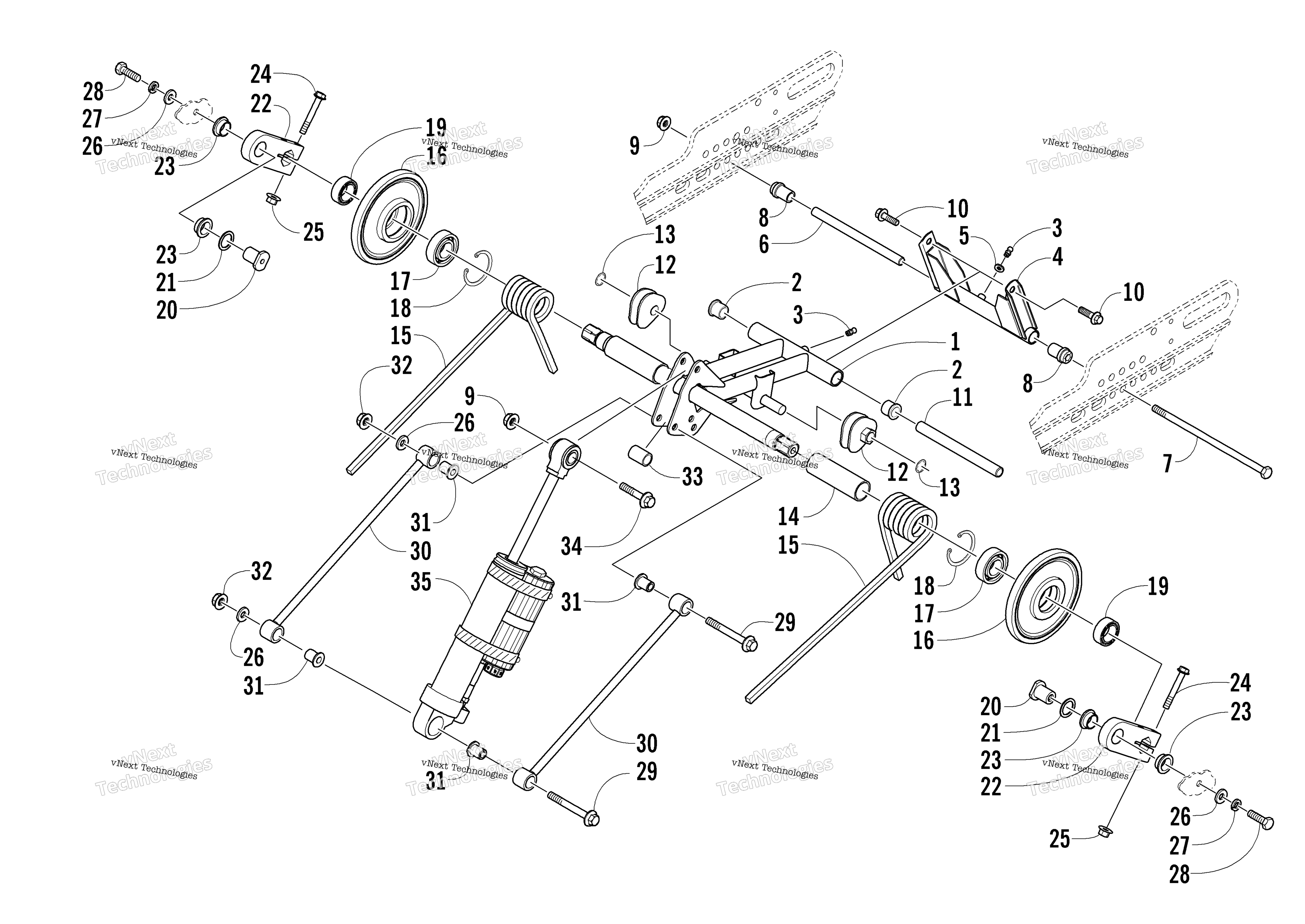 Задняя часть Suspension Rear Arm Assembly