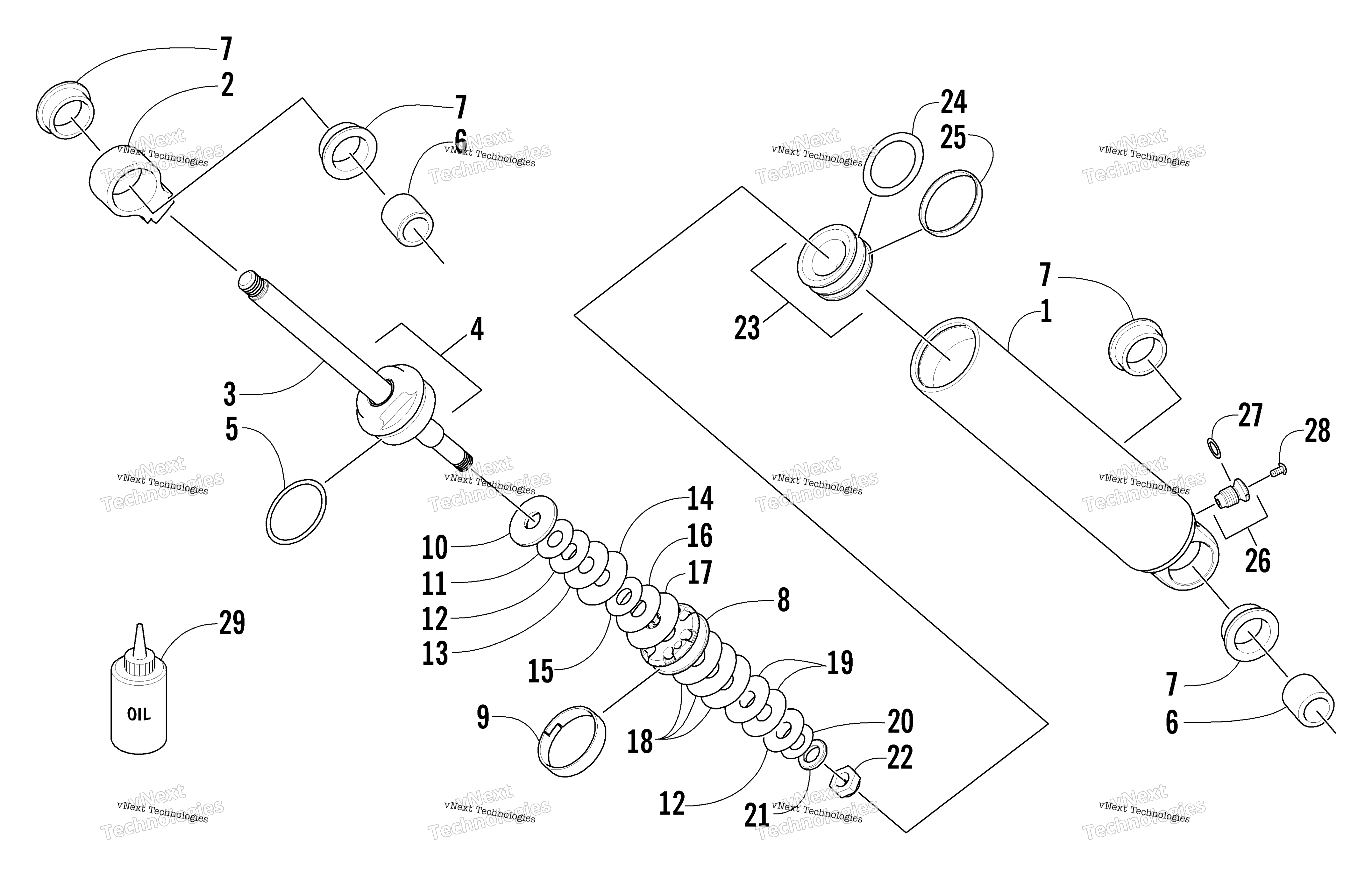Задняя часть Suspension Rear Arm Shock Absorber