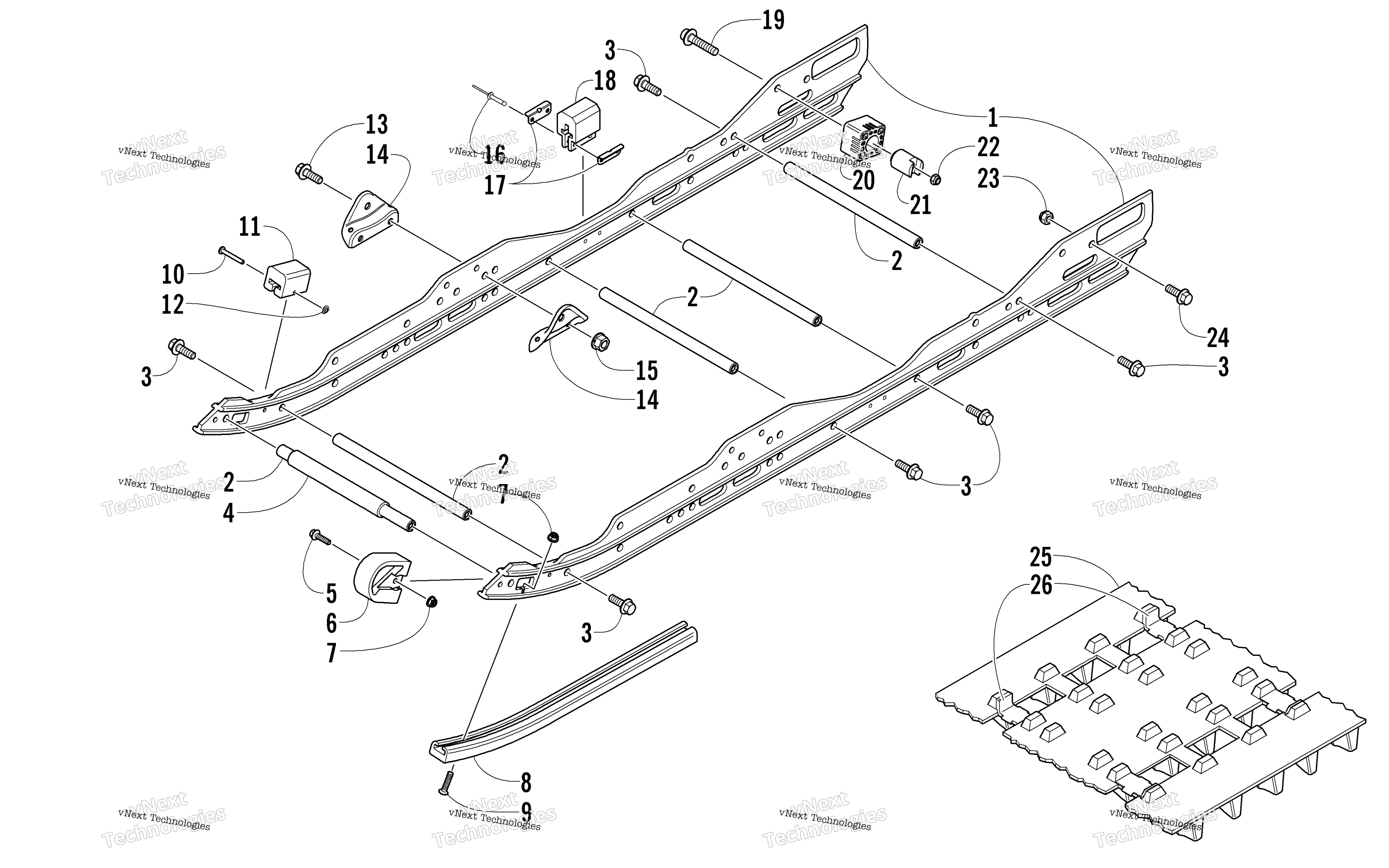 Slide Rail и Track узел
