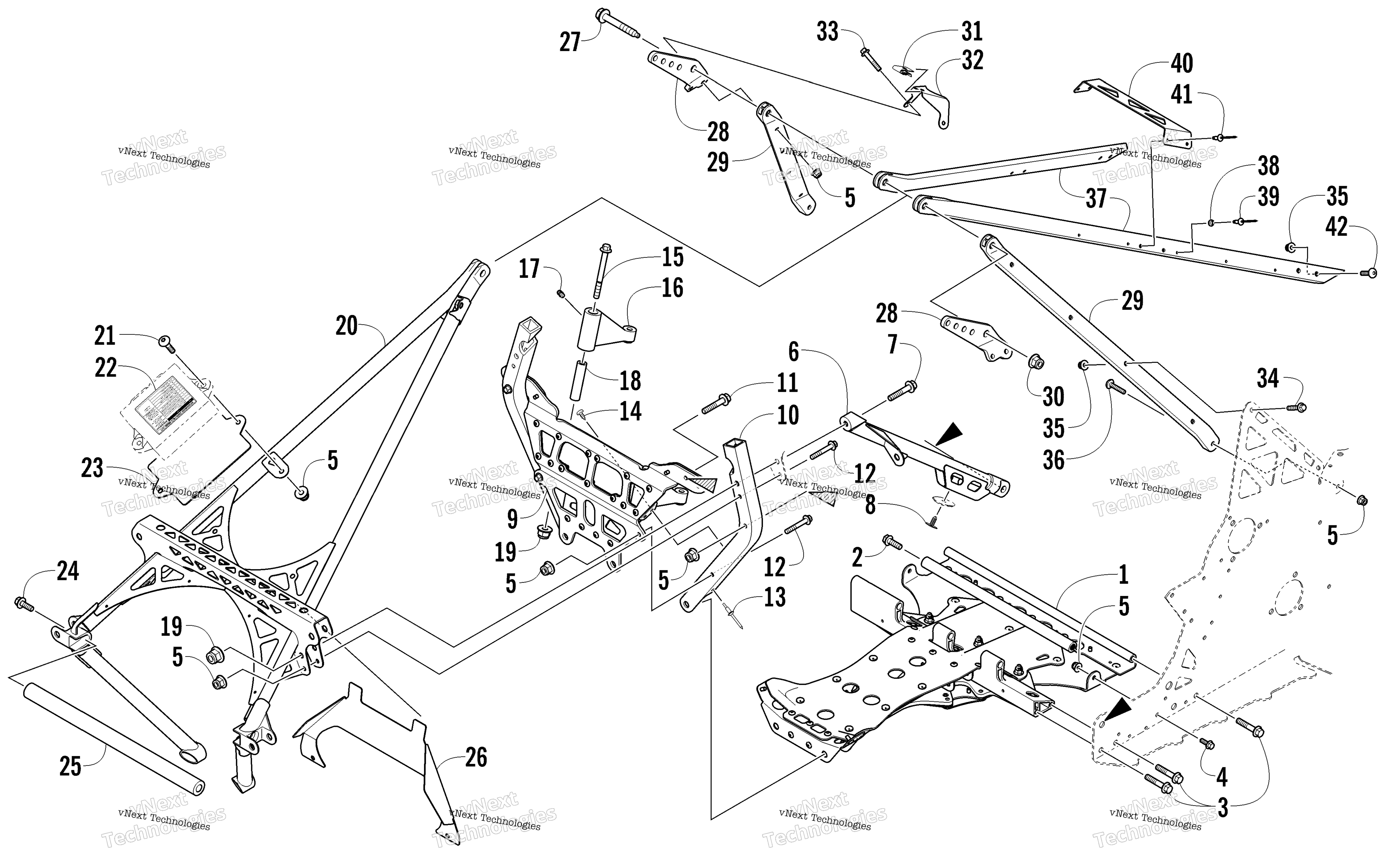 Передняя часть Frame And Steering Support Assembly