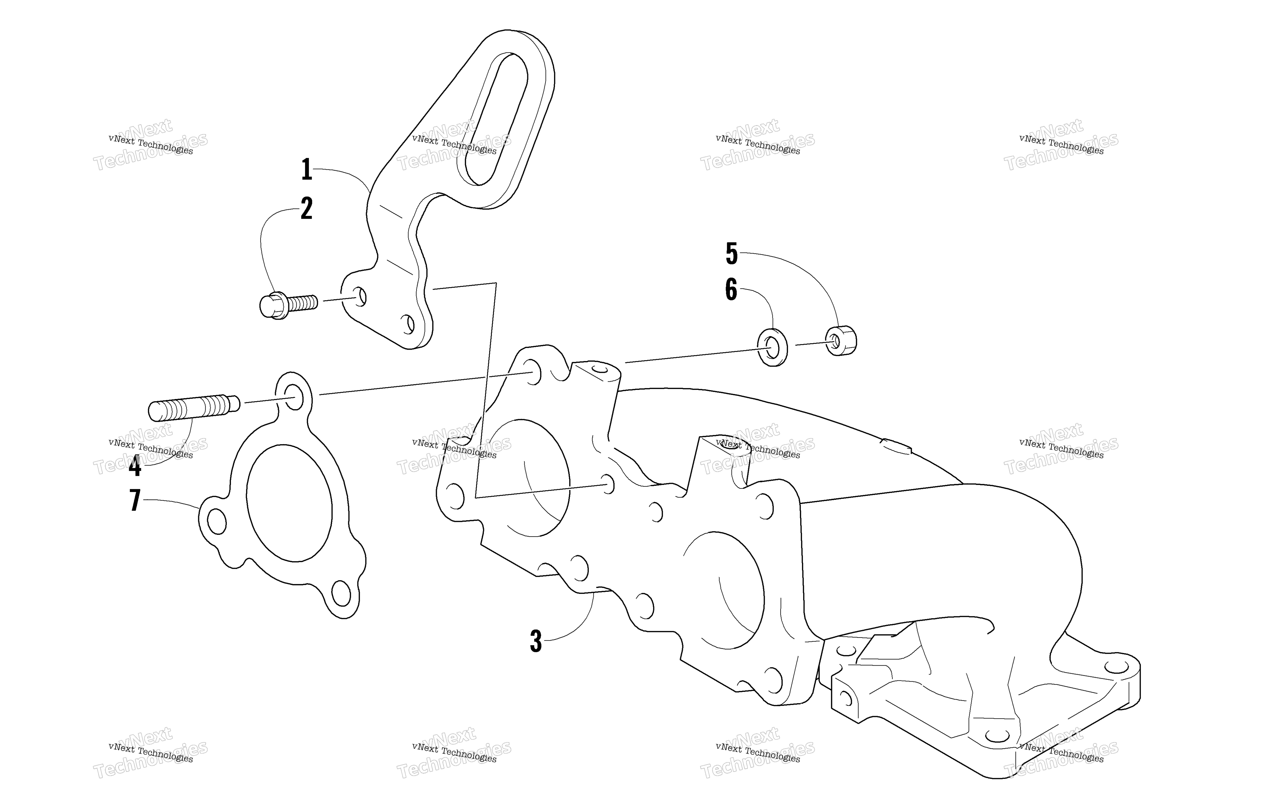 Выхлопная система Manifold Assembly