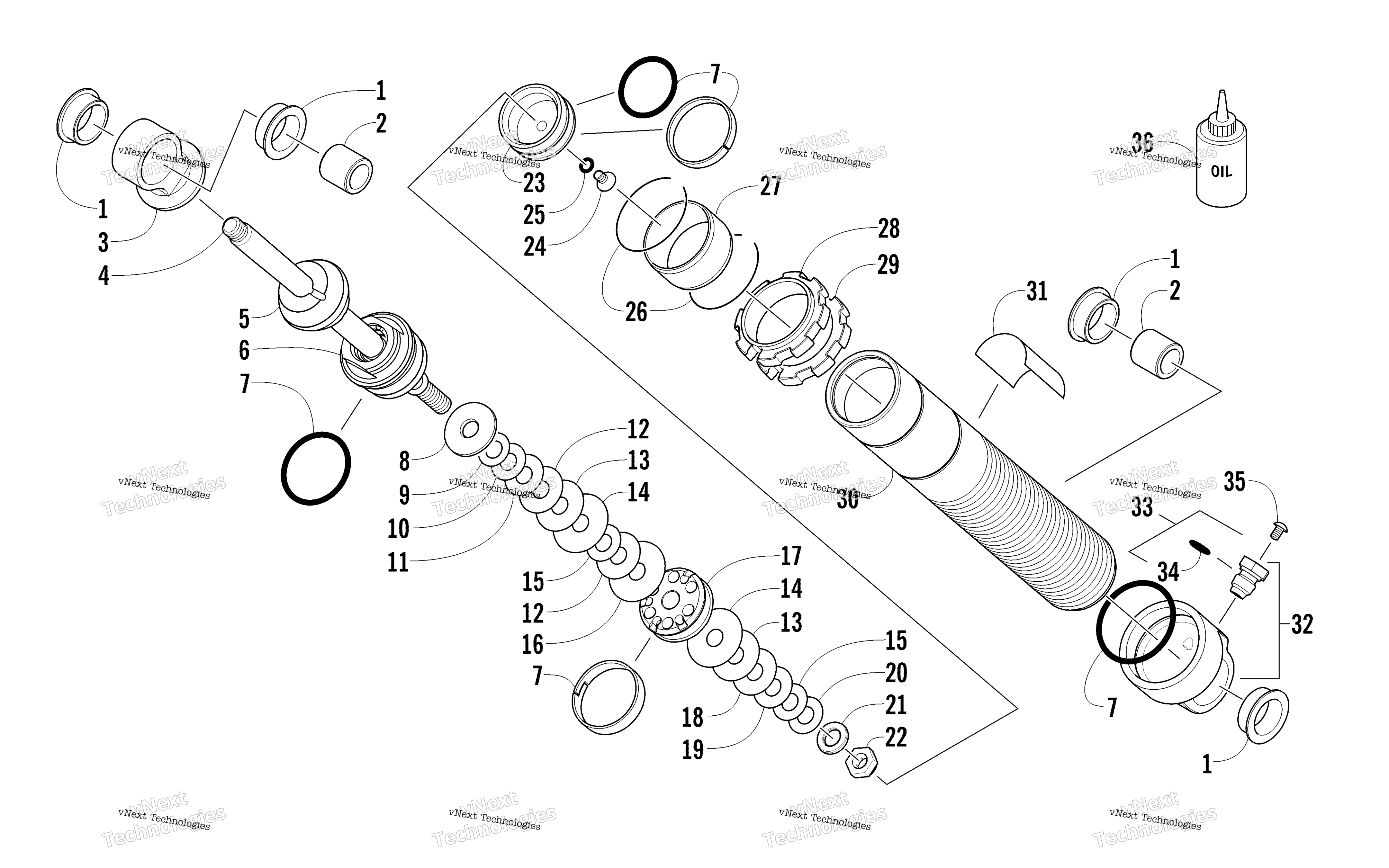 Передняя часть Suspension Shock Absorber