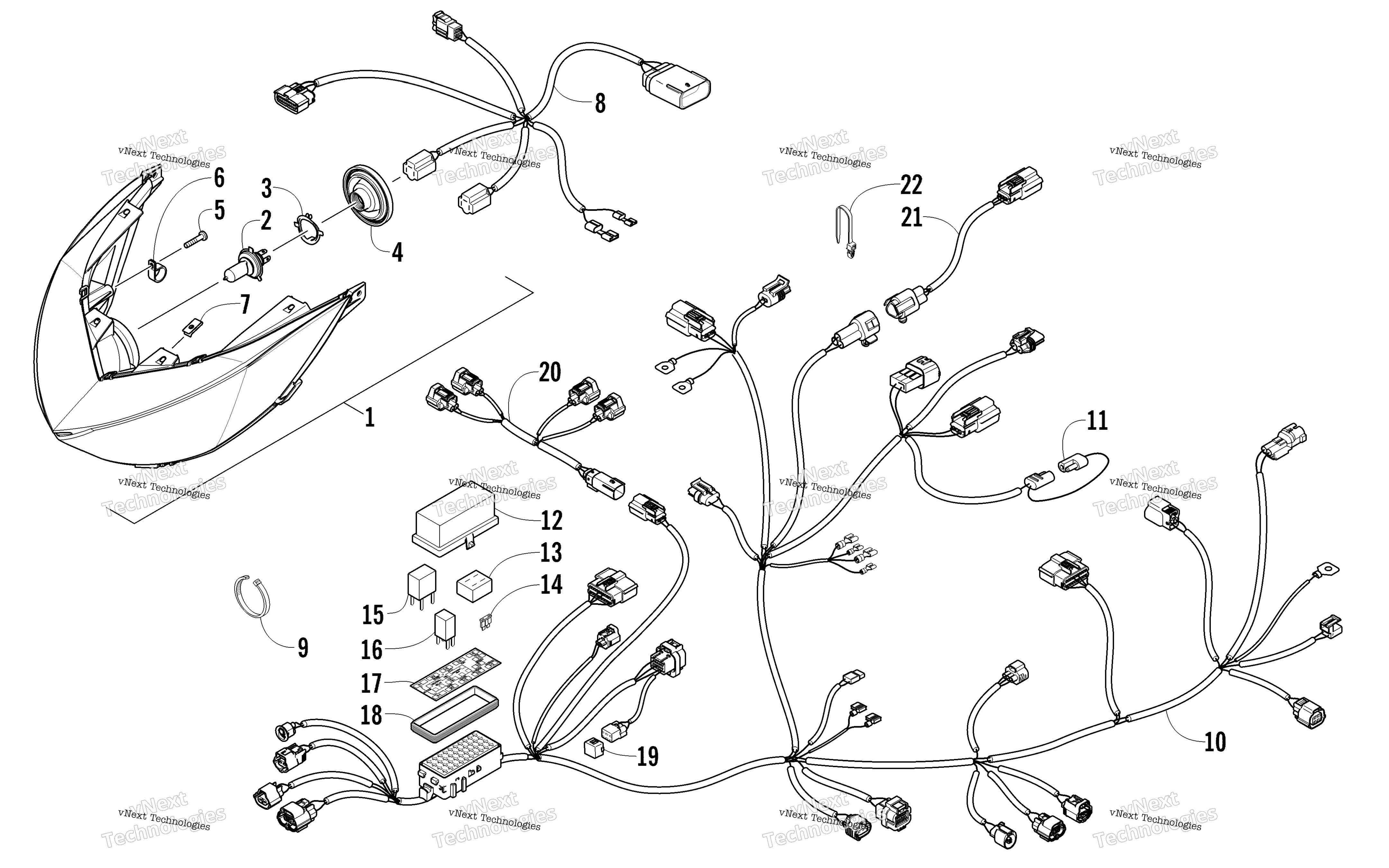 Фара And Wiring Assemblies