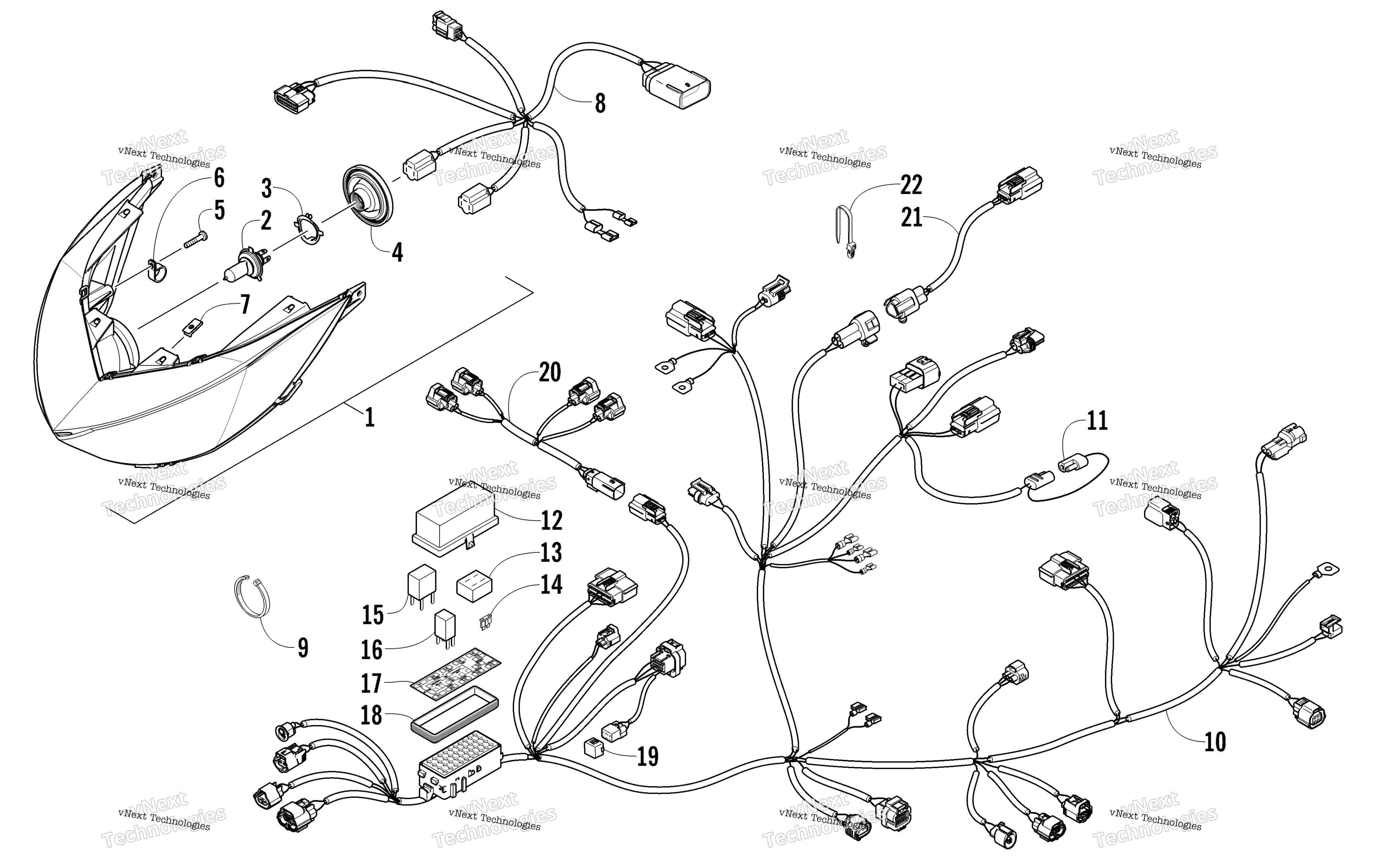 Фара And Wiring Assemblies