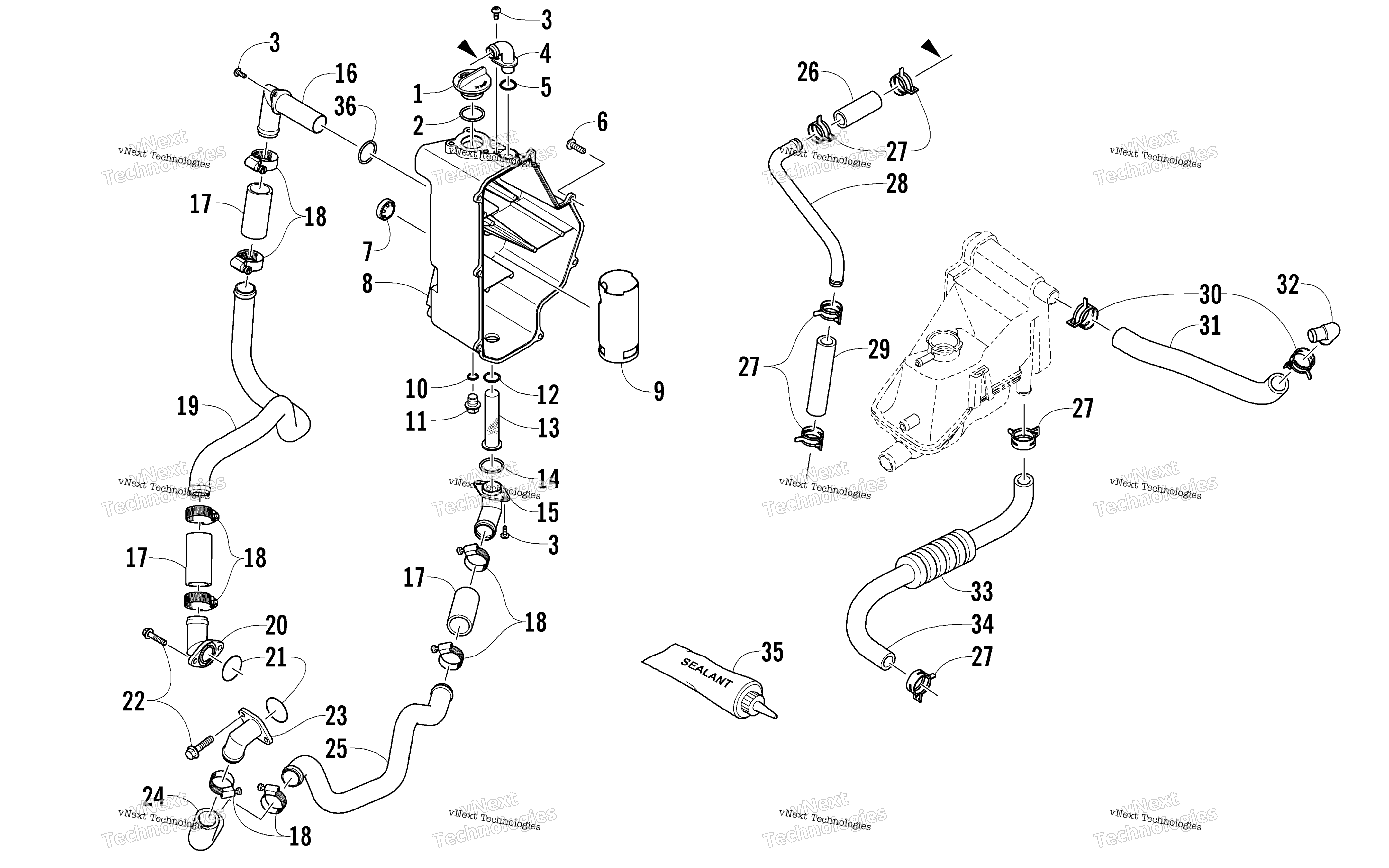 масляный Tank Assembly