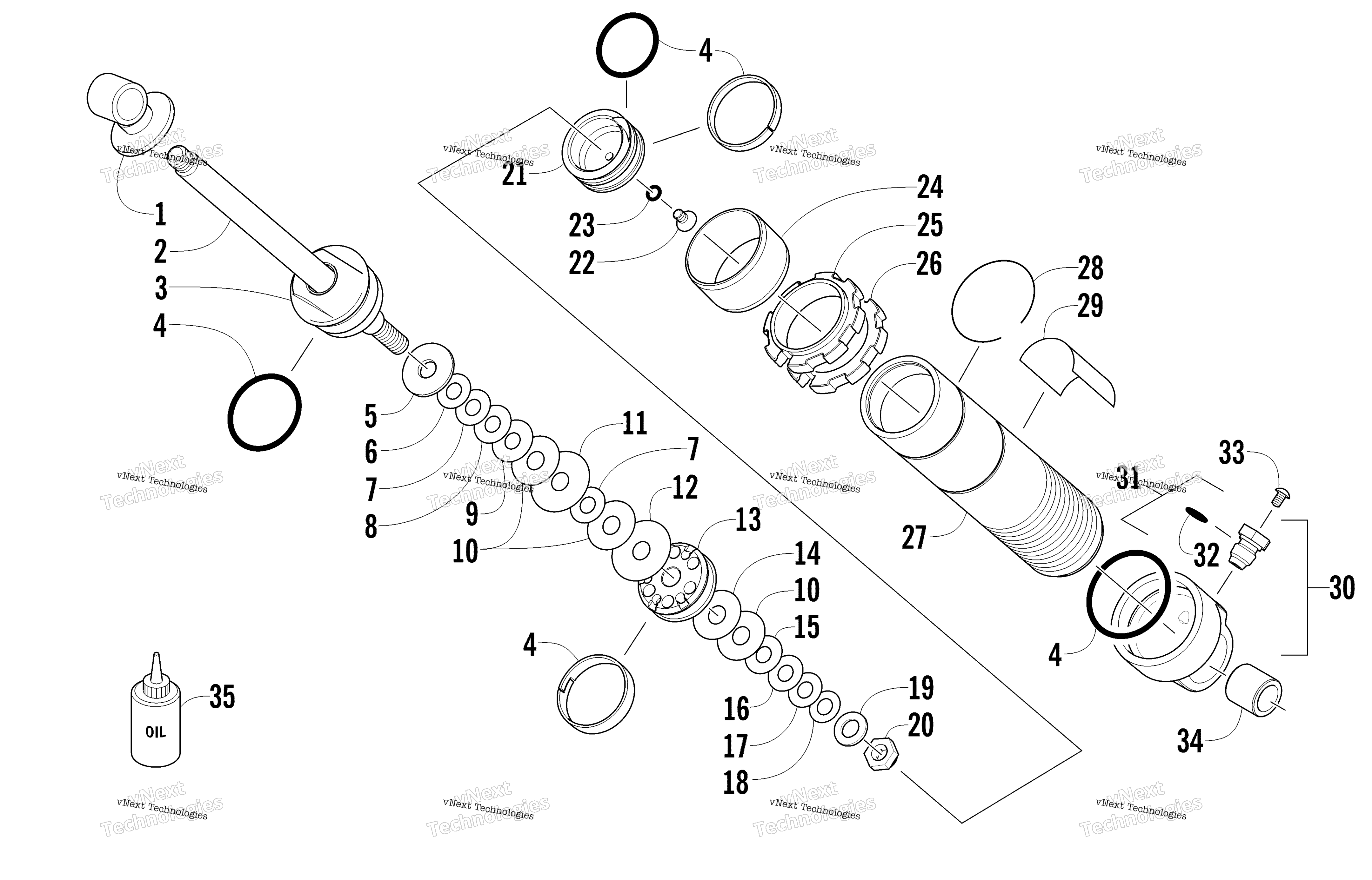 Задняя часть Suspension Front Arm Shock Absorber