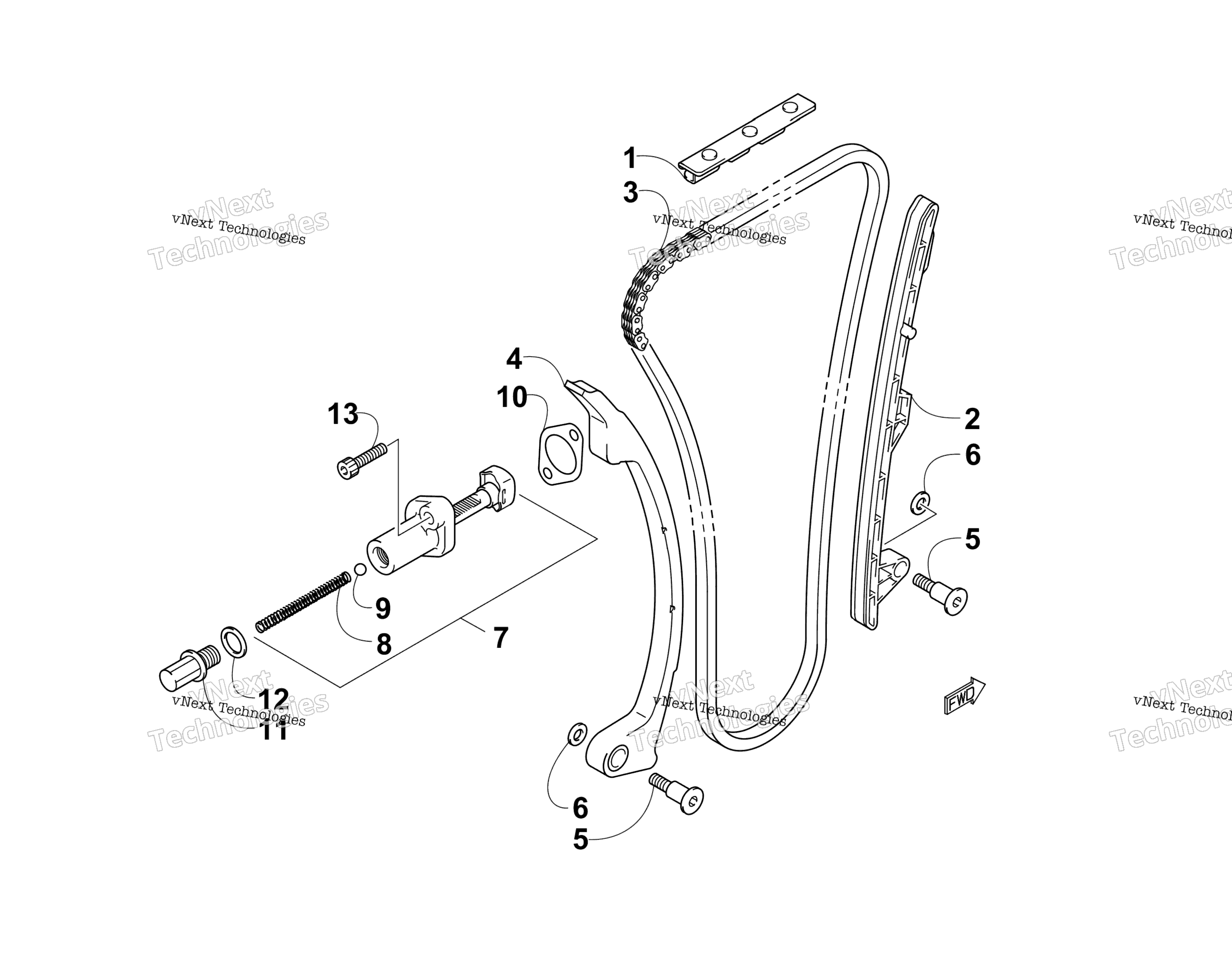 Узел цепи ГРМ