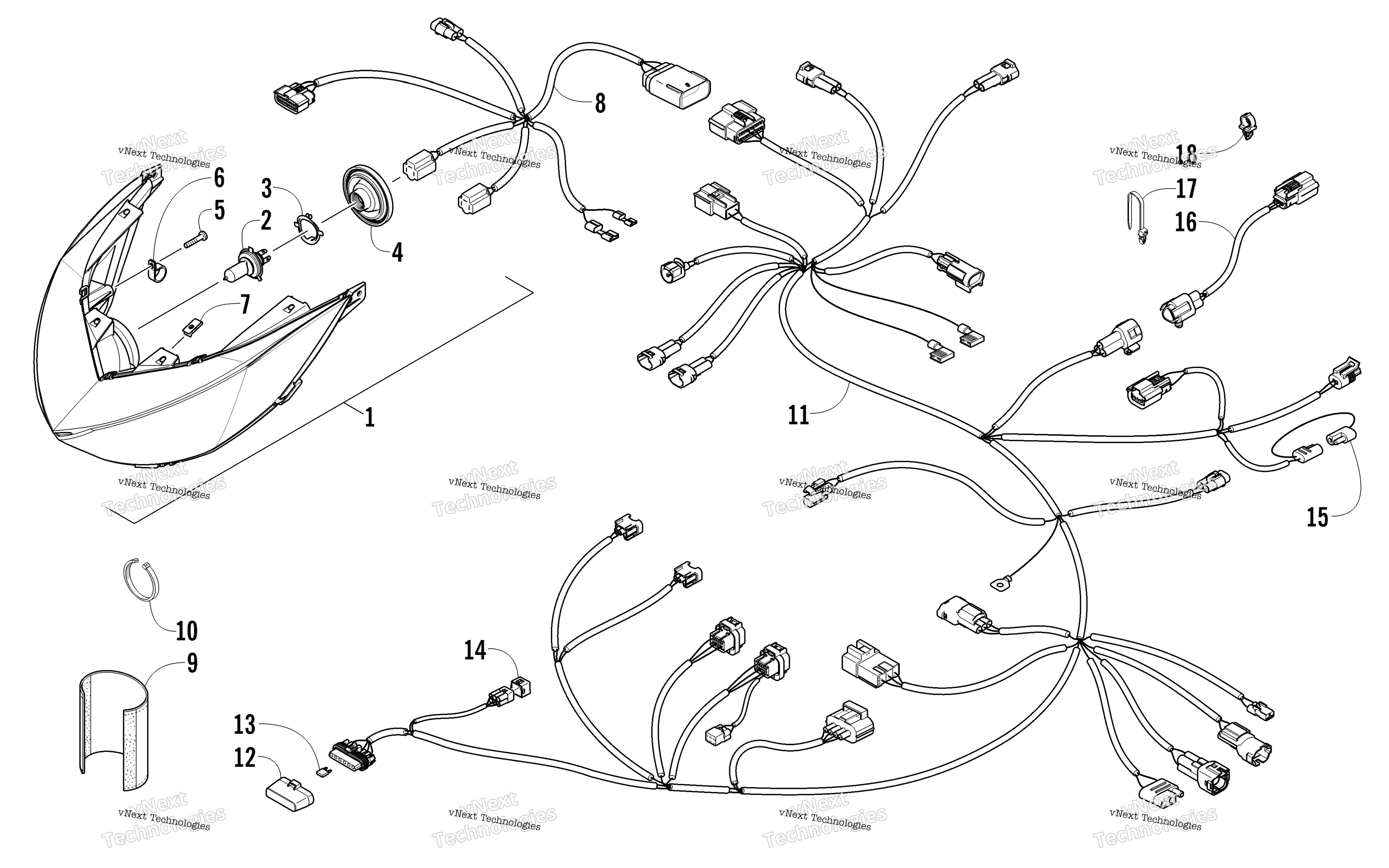 Фара And Wiring Assemblies
